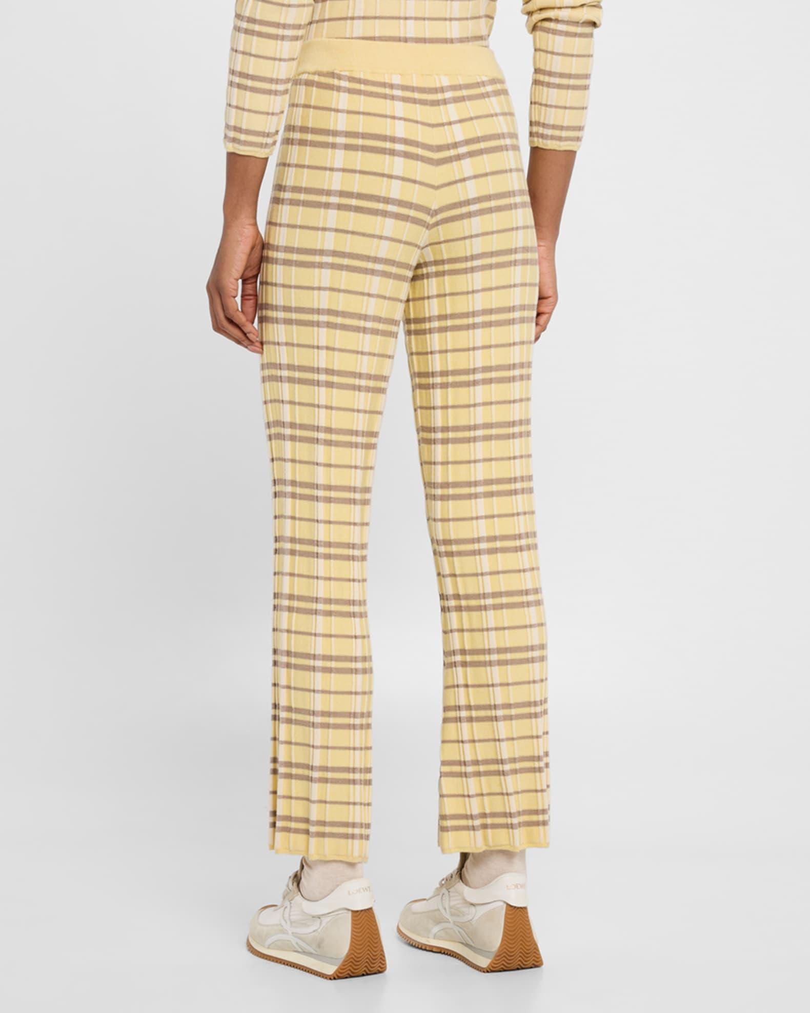 Plaid Flare Pants Product Image