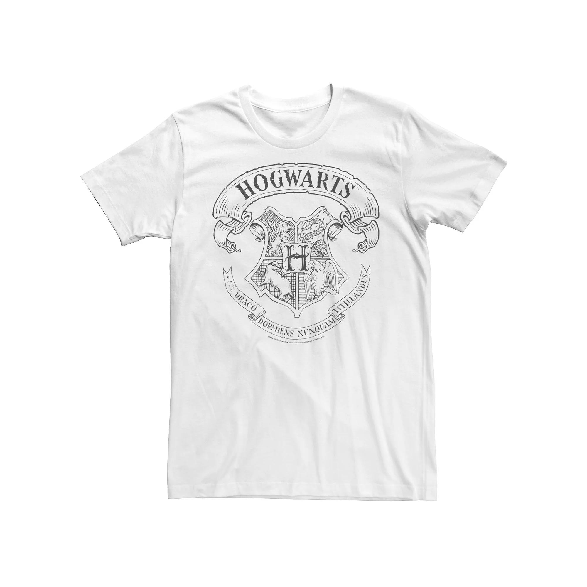 Men's Harry Potter Hogwarts Crest Outline Graphic Tee,  Product Image