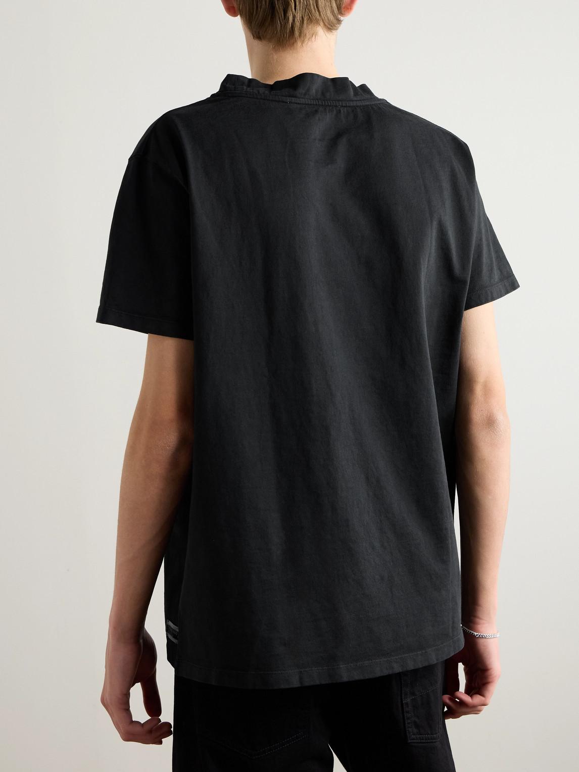 OUR LEGACY Crew Neck Cotton T-shirt In Washedblackbandjersey Product Image