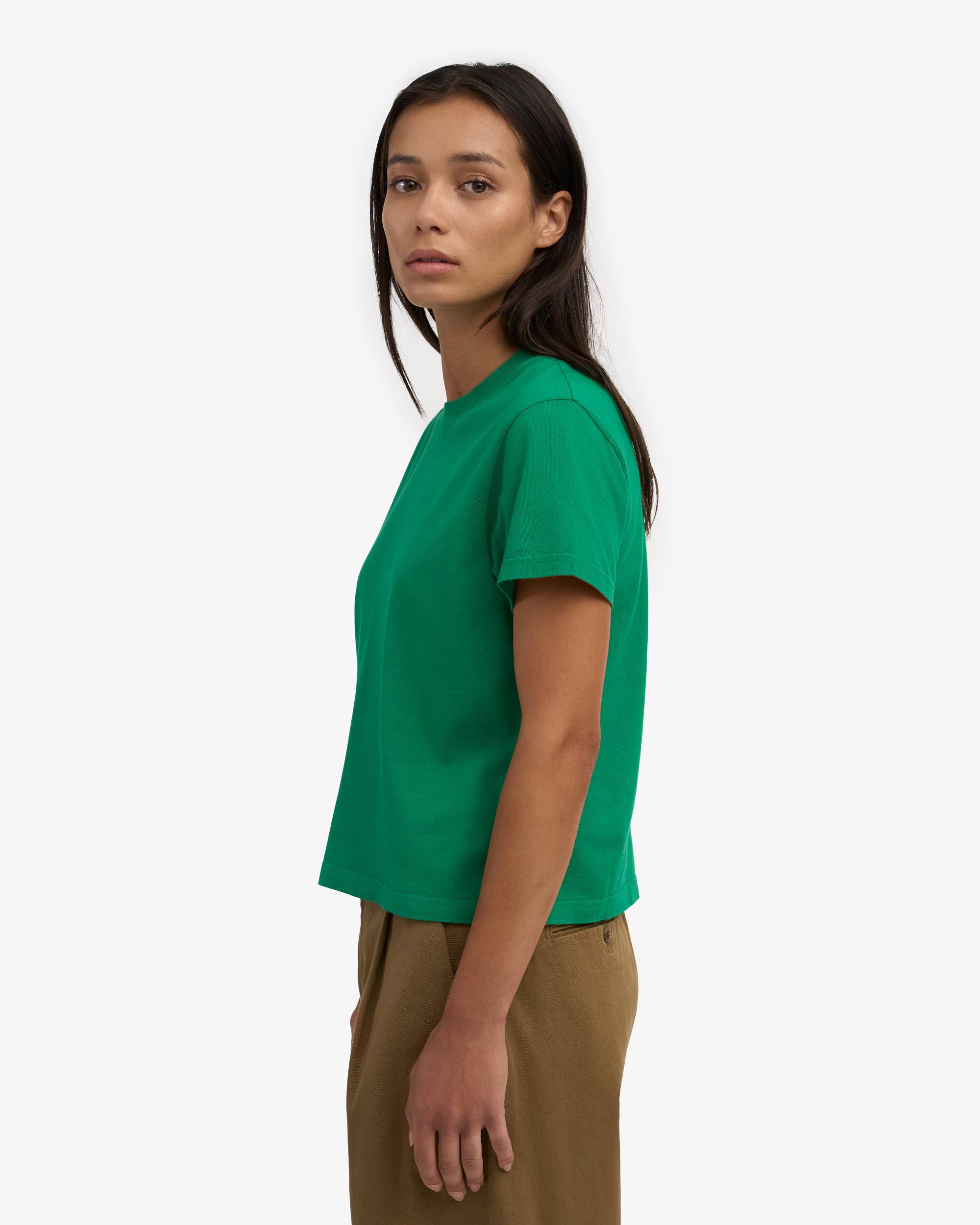 Organic Boxy Crop Tee - Red Tangerine Product Image