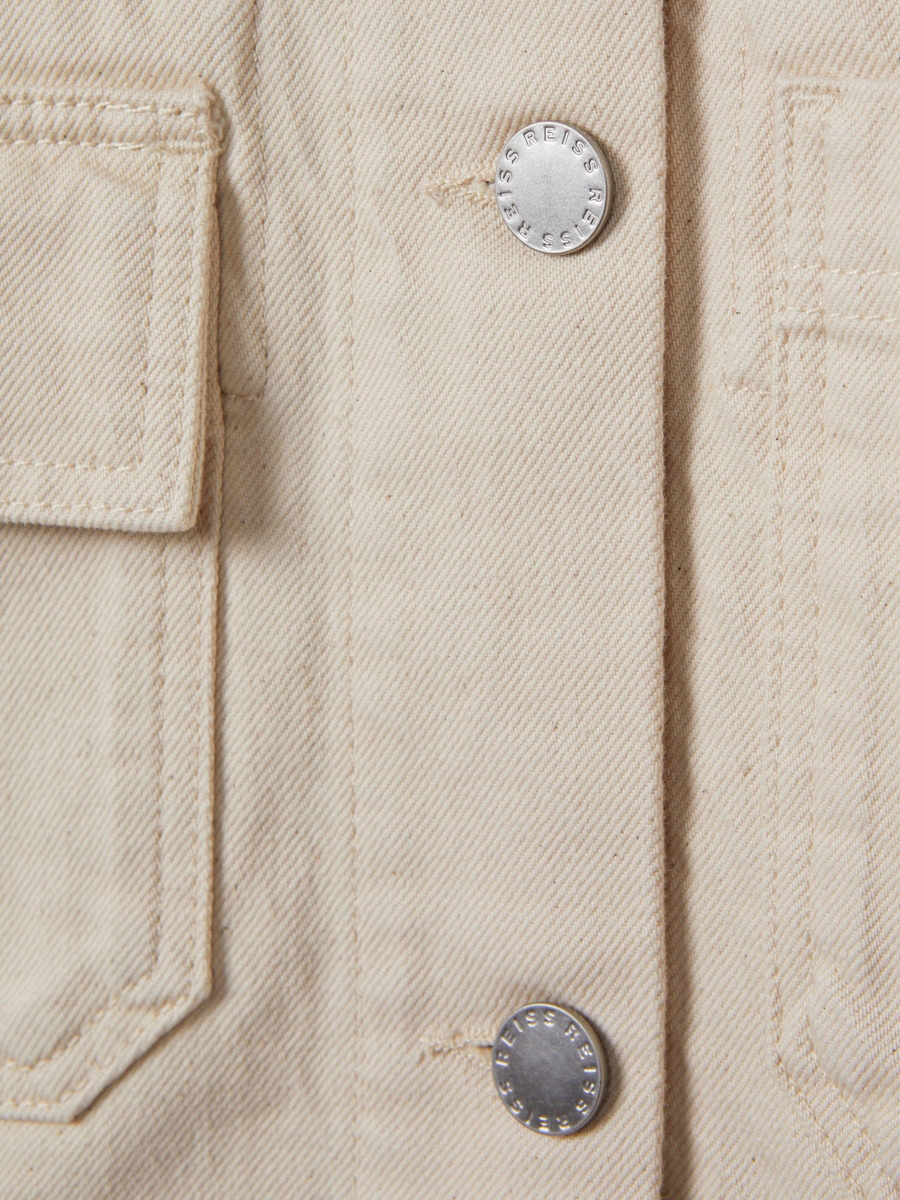 Denim Overshirt in Cream Product Image