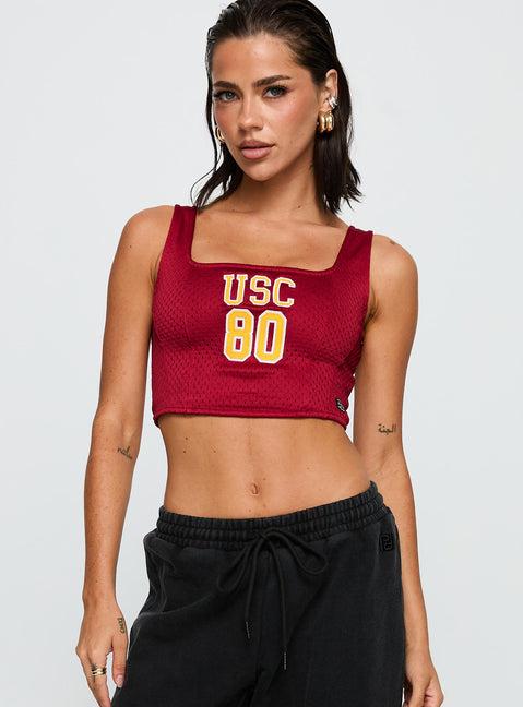 USC Jersey Corset Top Cardinal Product Image