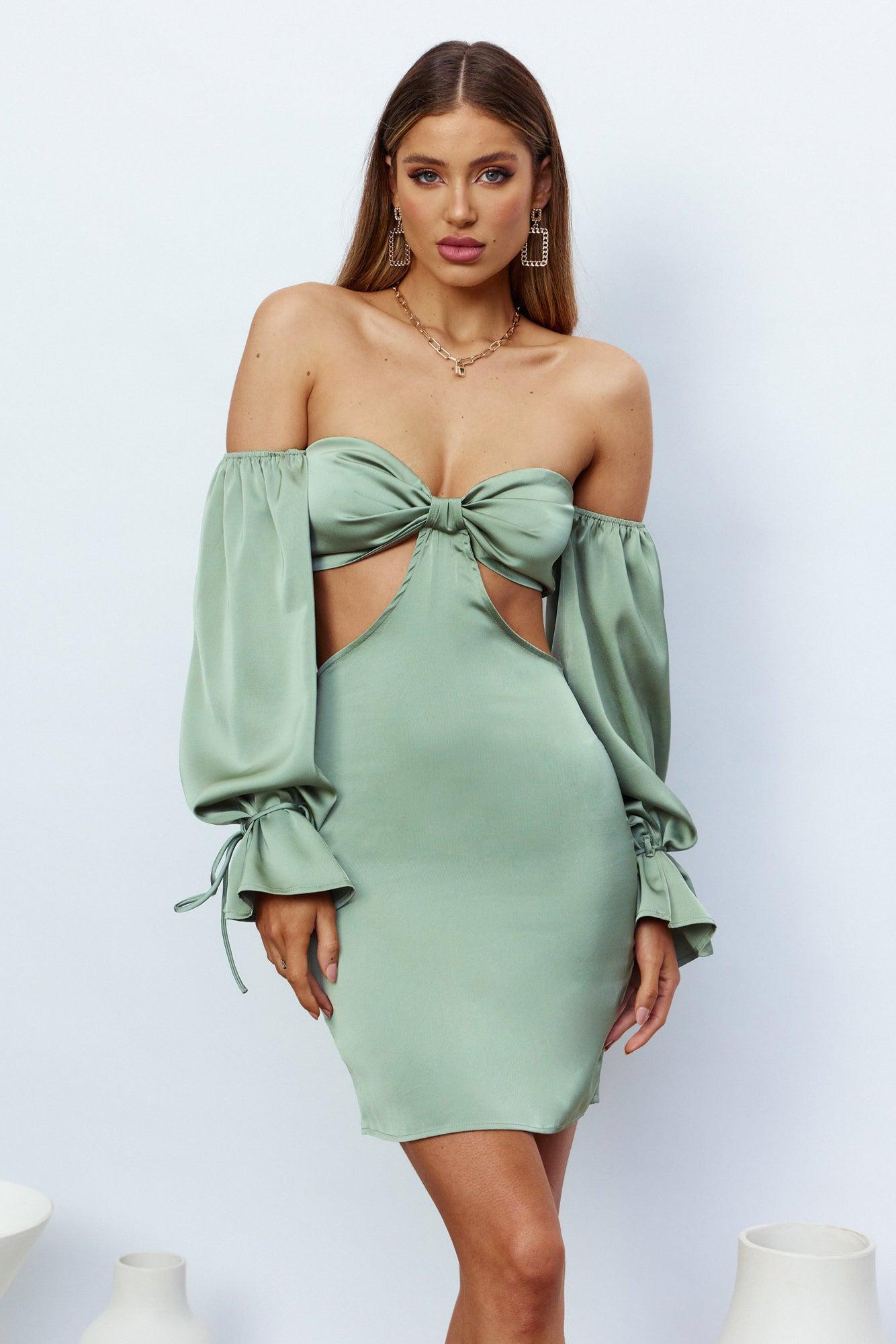 A Different Vibe Dress Sage Product Image