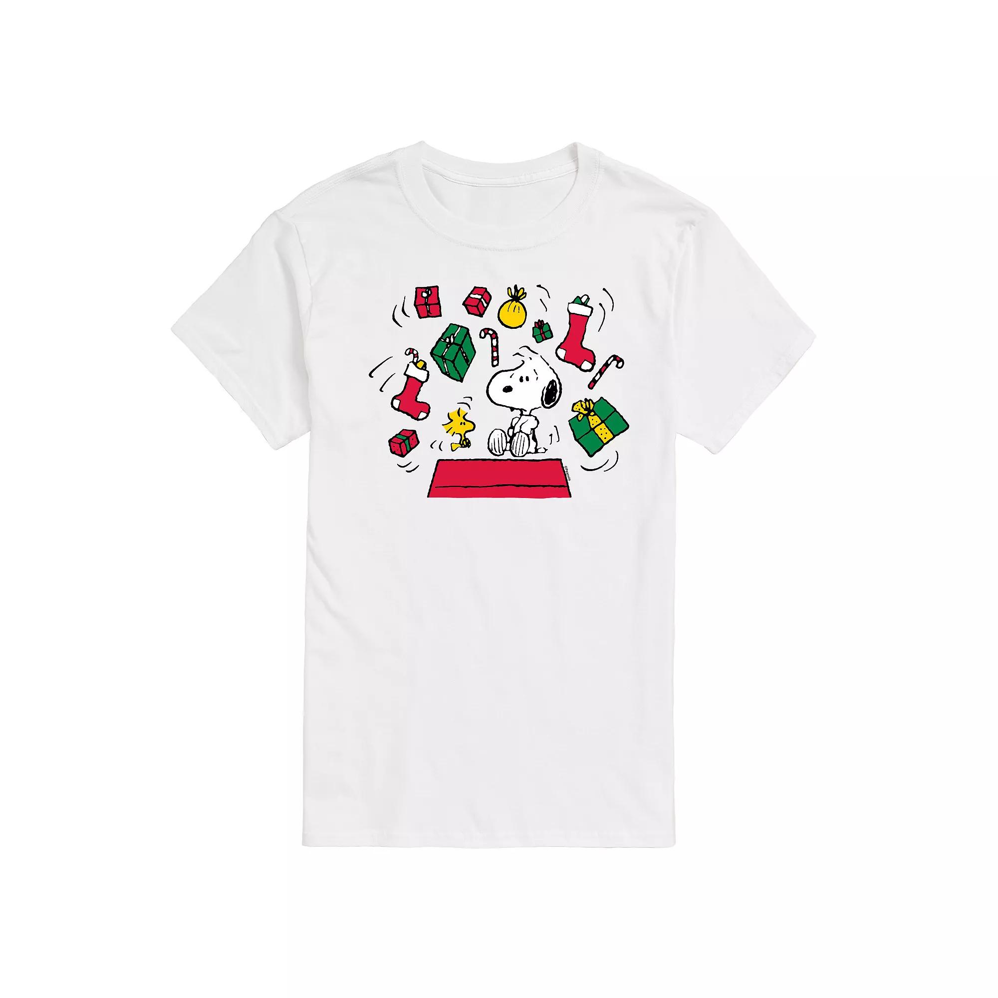 Big & Tall Peanuts Snoopy & Woodstock Christmas Graphic Tee, Men's,  Product Image