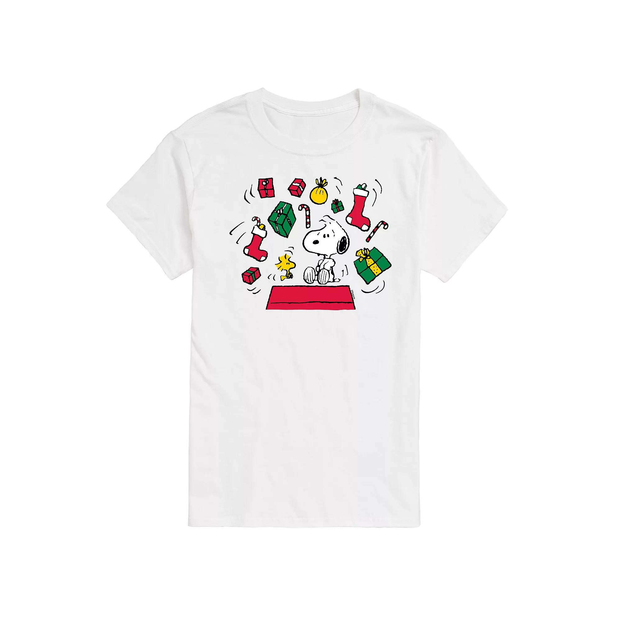 Big & Tall Peanuts Snoopy & Woodstock Christmas Graphic Tee, Men's,  Product Image