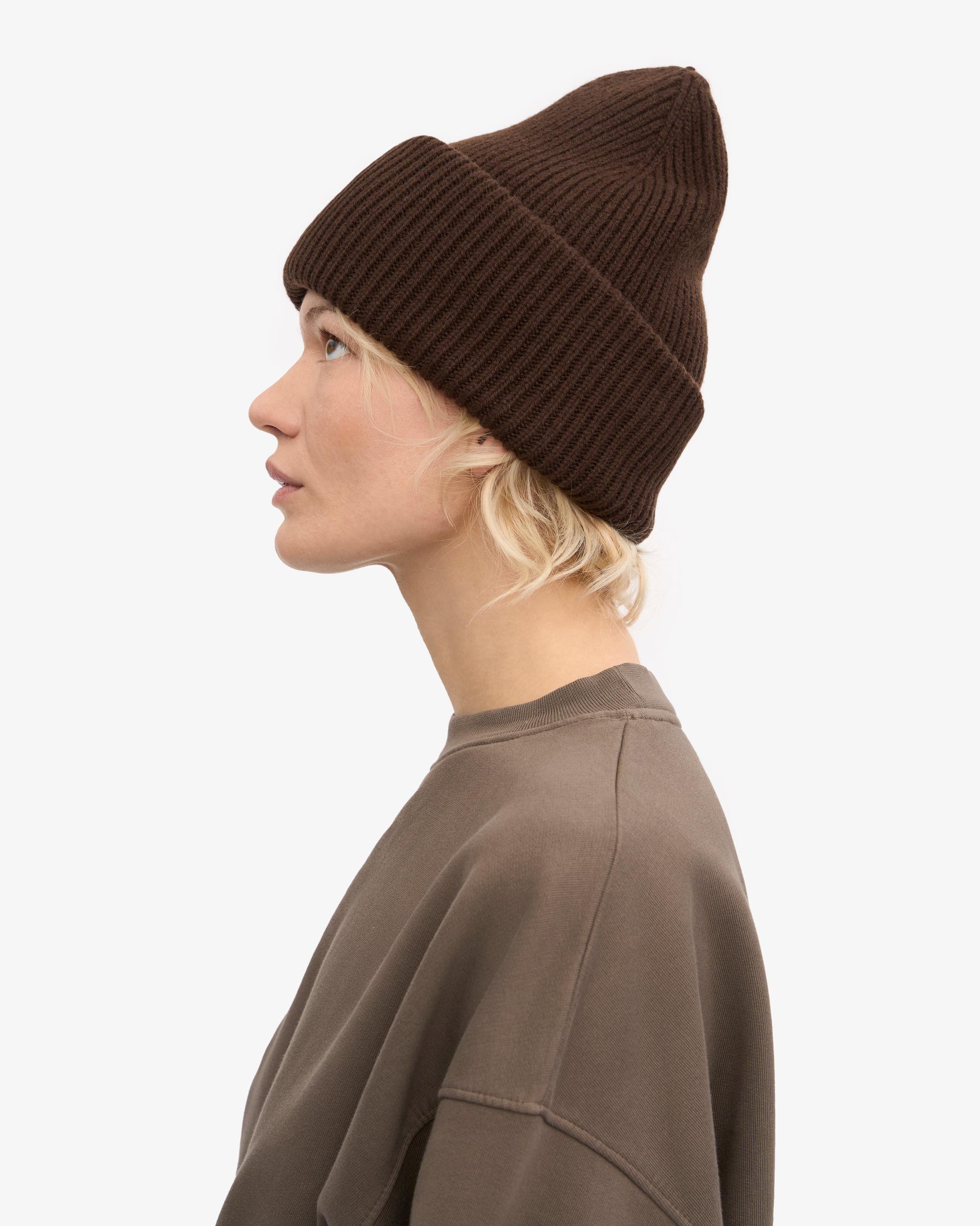 Merino Wool Hat - Coffee Brown Product Image