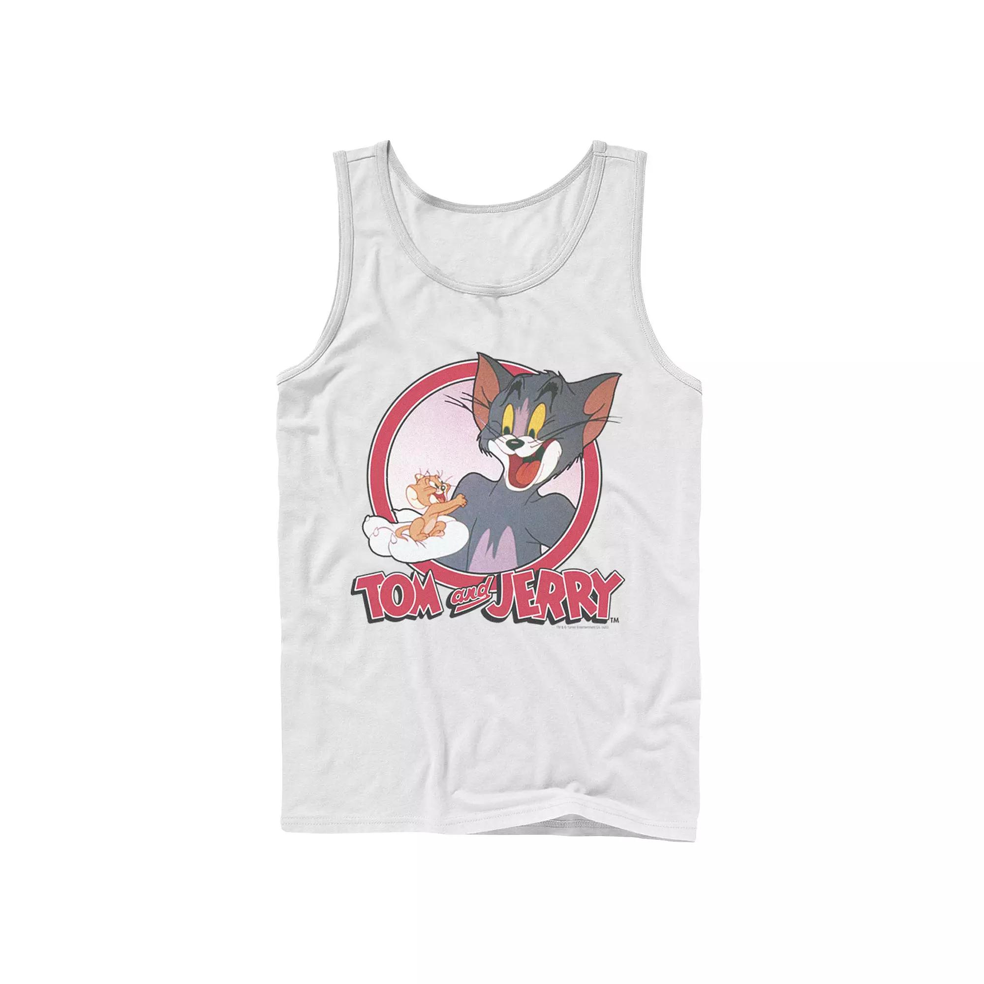 Mens Tom And Jerry Retro Style Portrait Tank Top, Men's,  Product Image