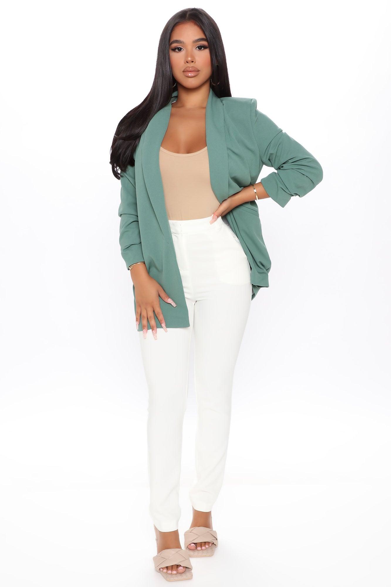 The Celine Blazer - Sage Product Image