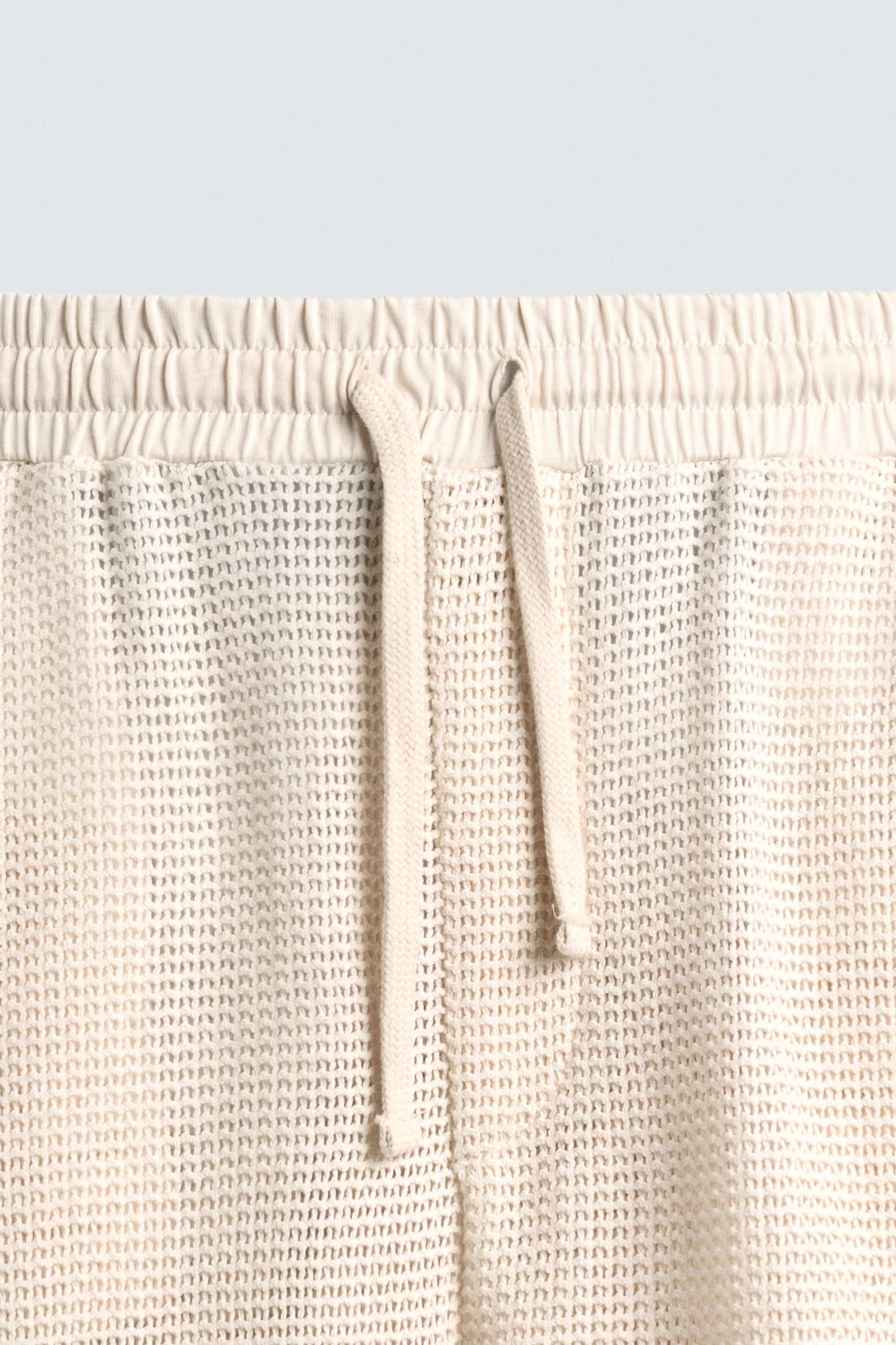 RELAXED FIT OPEN WEAVE PANTS Product Image