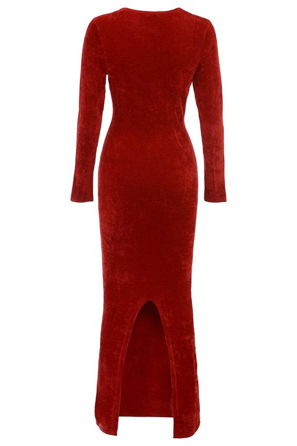 Aria  scarlet chenille sweetheart dress Product Image