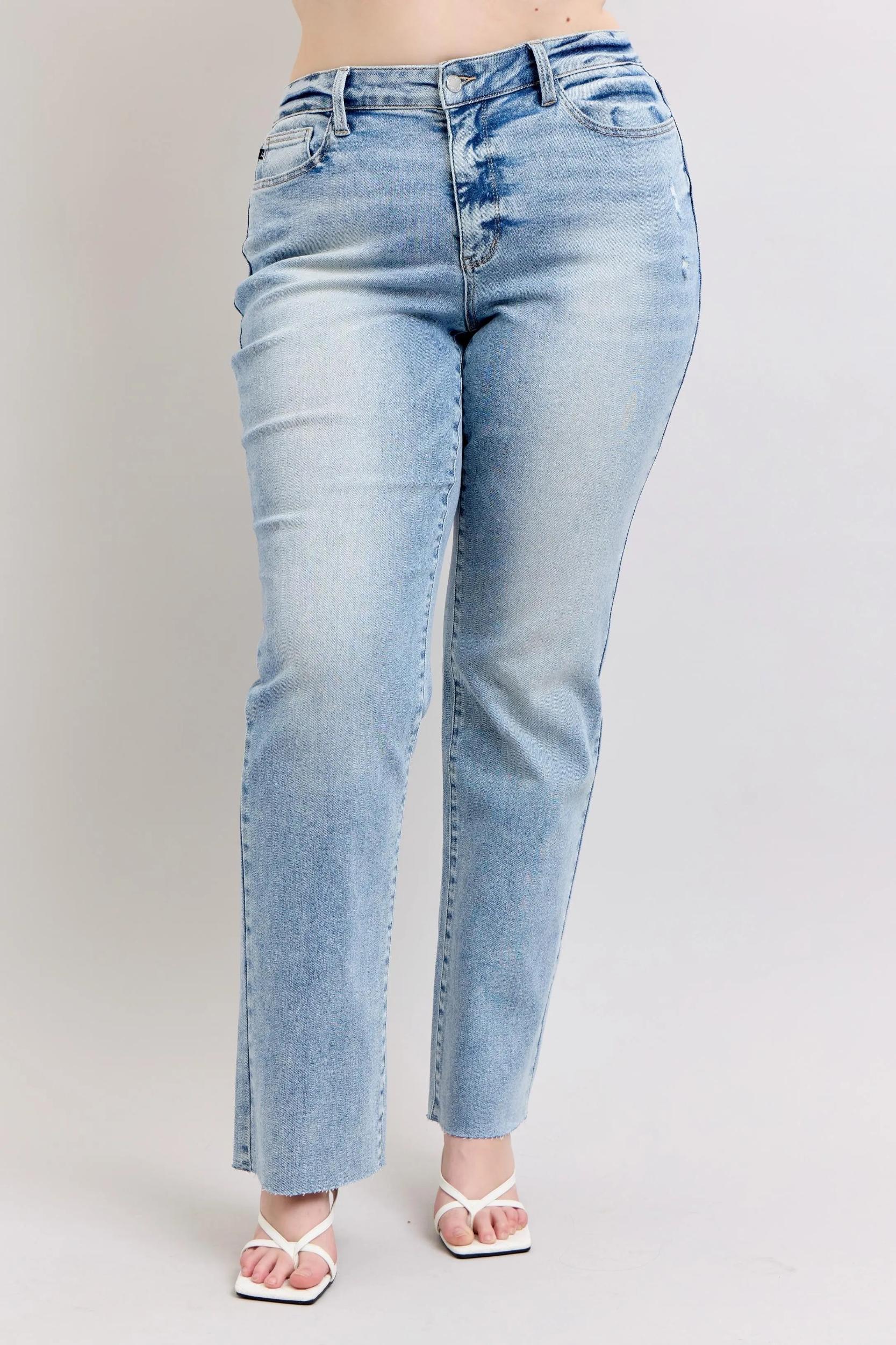 88926   Jenifer Mid-Rise Light Wash Dad Judy Blue Jeans Product Image