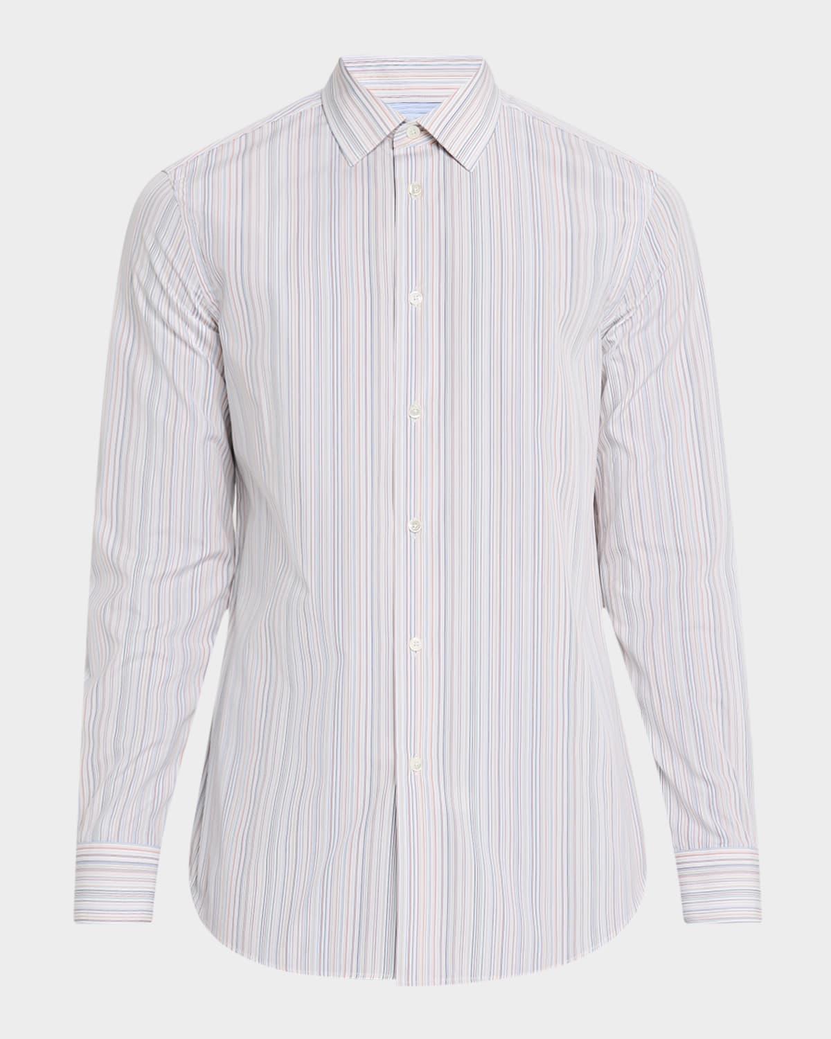 Mens Striped Tailored-Fit Shirt Product Image