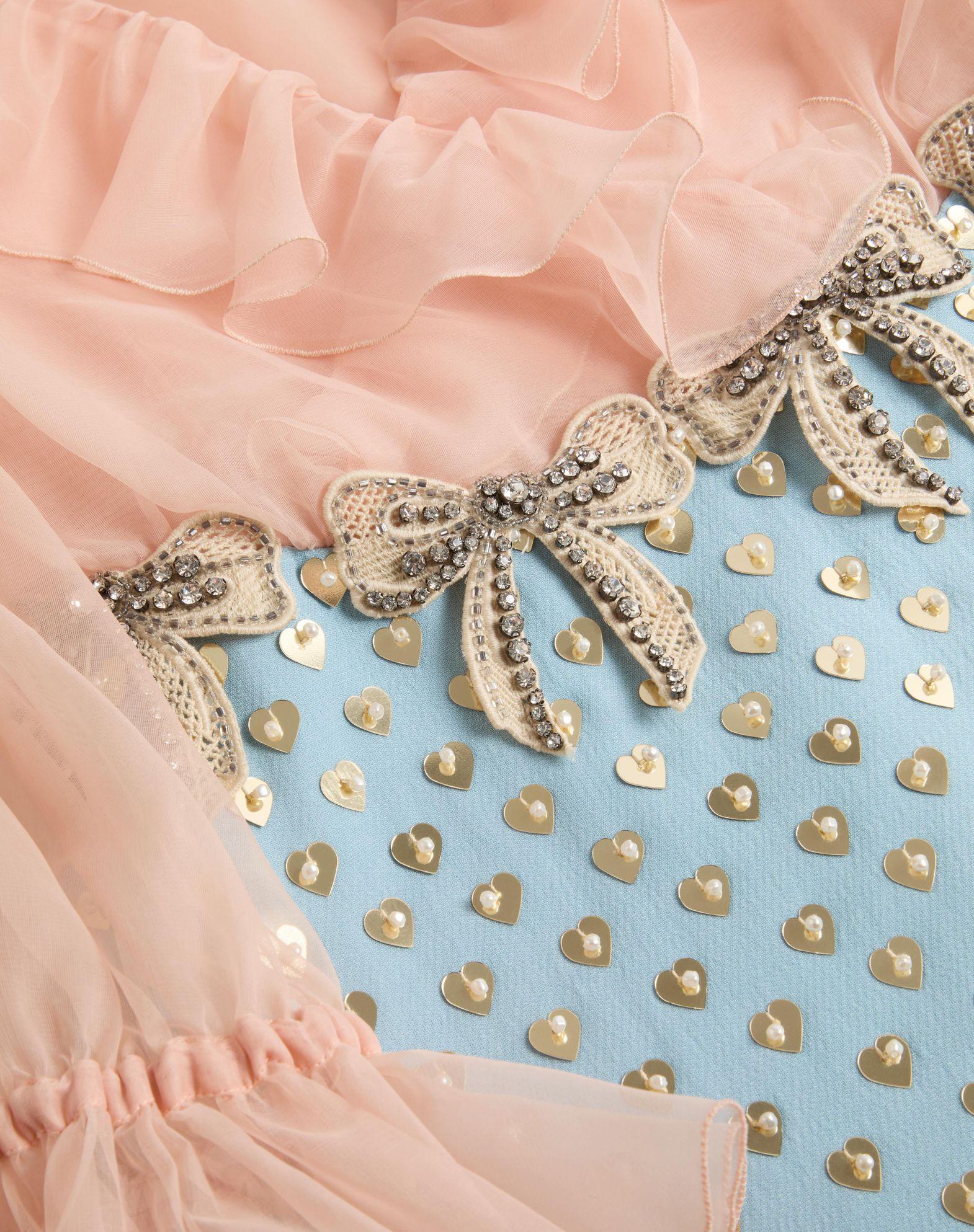 Embroidered Crepe Couture Short Dress Product Image