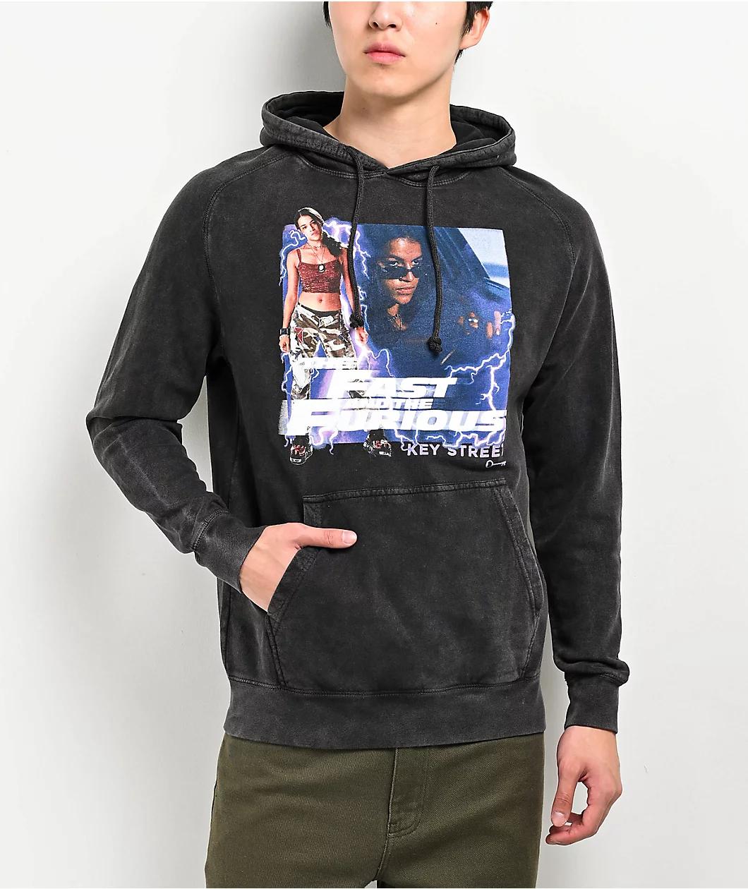 Key Street x Fast & Furious Letty Black Wash Hoodie Product Image