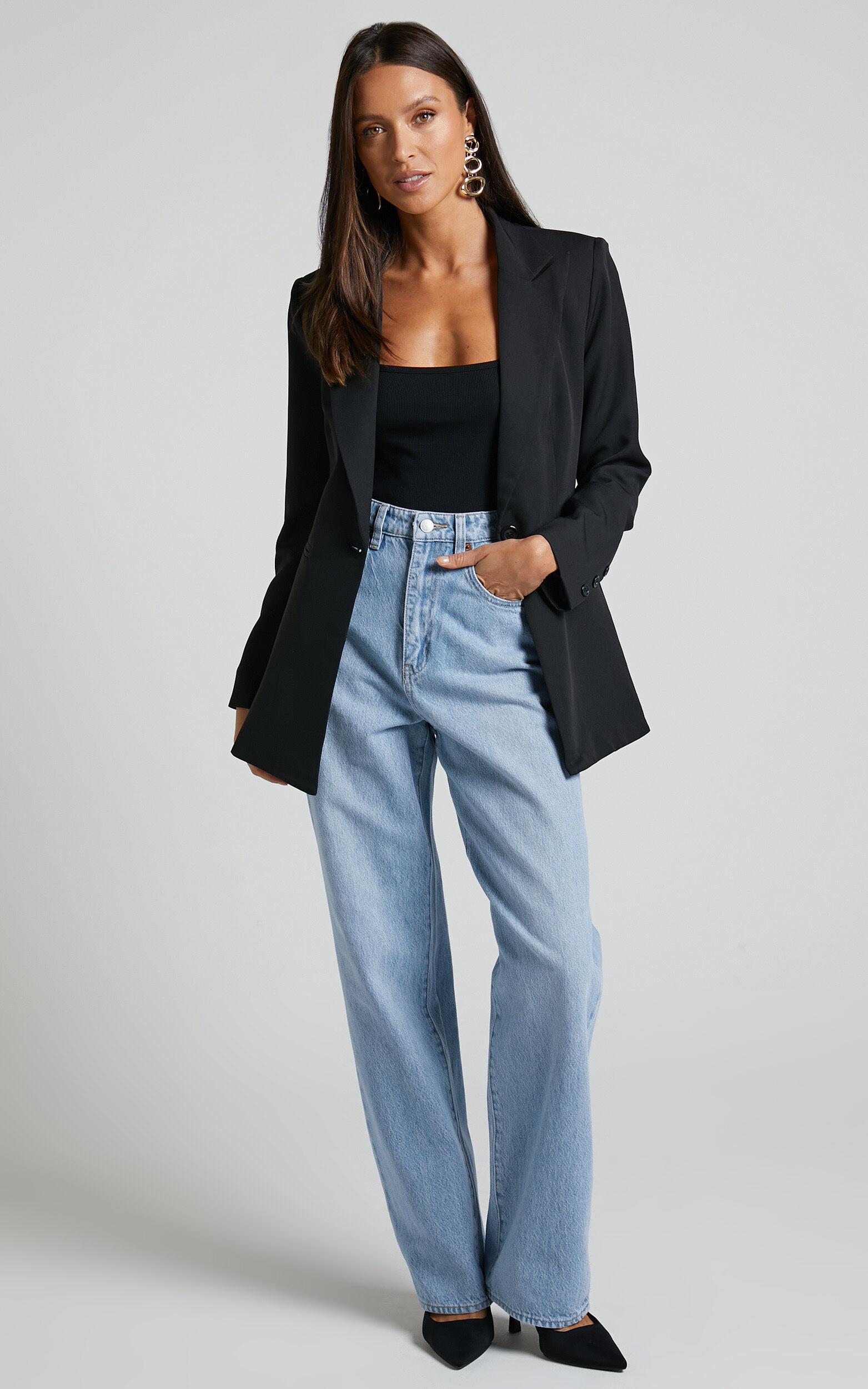 Hermie Blazer - Single Breasted Blazer in Black Product Image