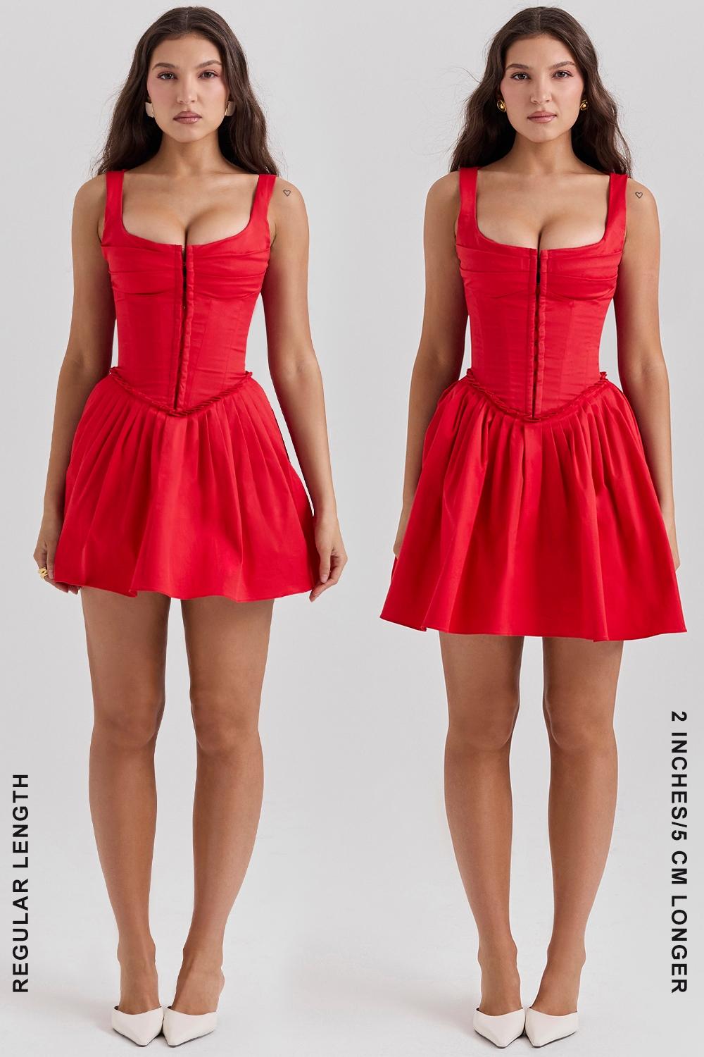 Cupid  scarlet pleated mini dress Product Image