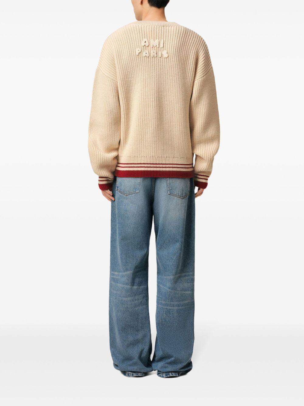 ribbed V-neck sweater Product Image