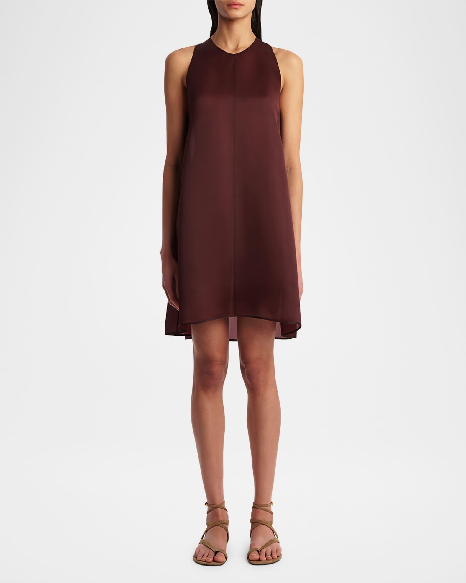 Clay Silk A-Line Shift Dress Product Image