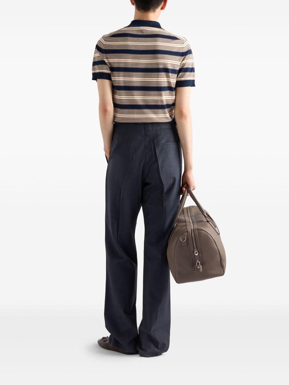 Striped cotton polo shirt Product Image