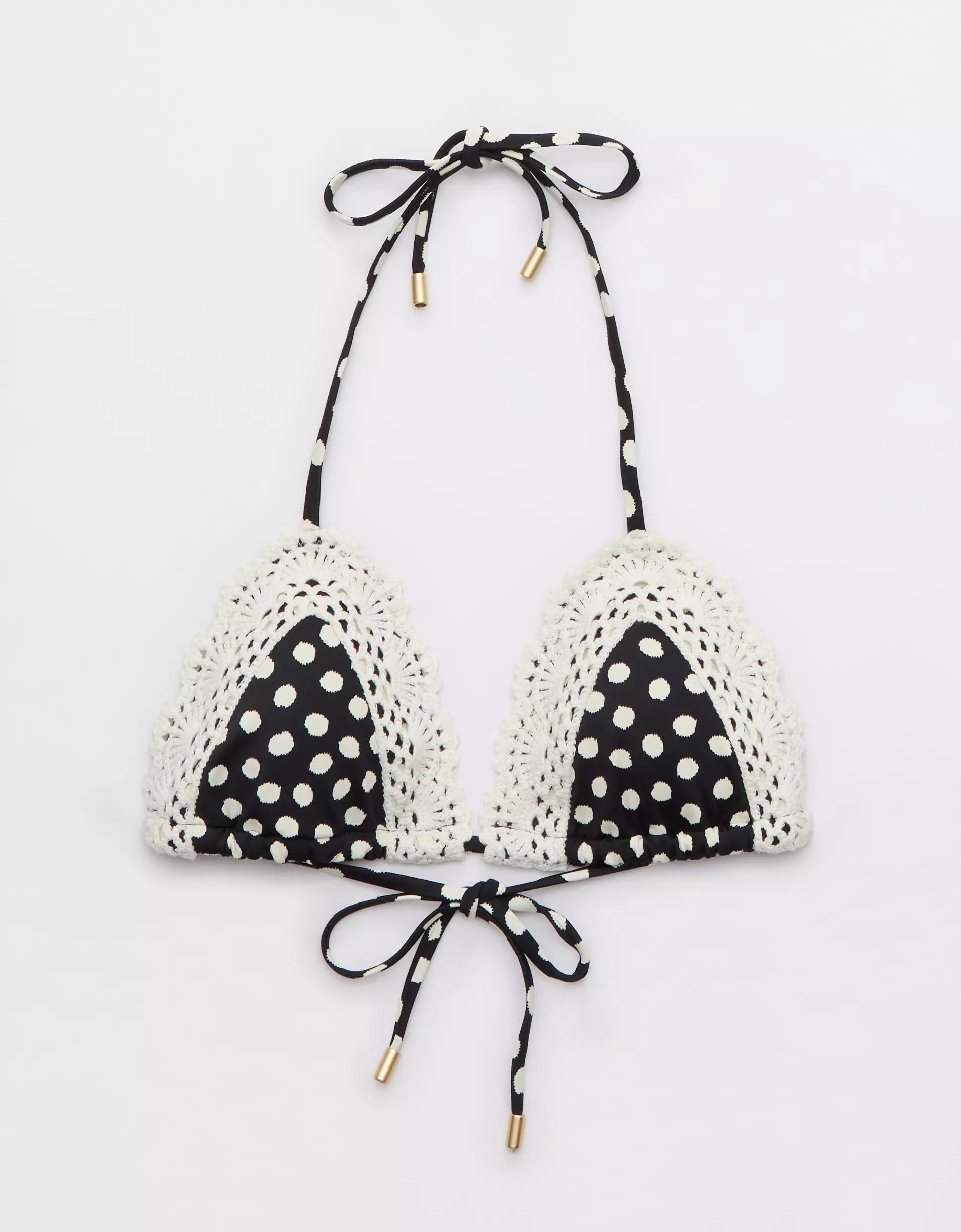 Aerie The Sun-Lover Crochet Trim Bikini Top Product Image