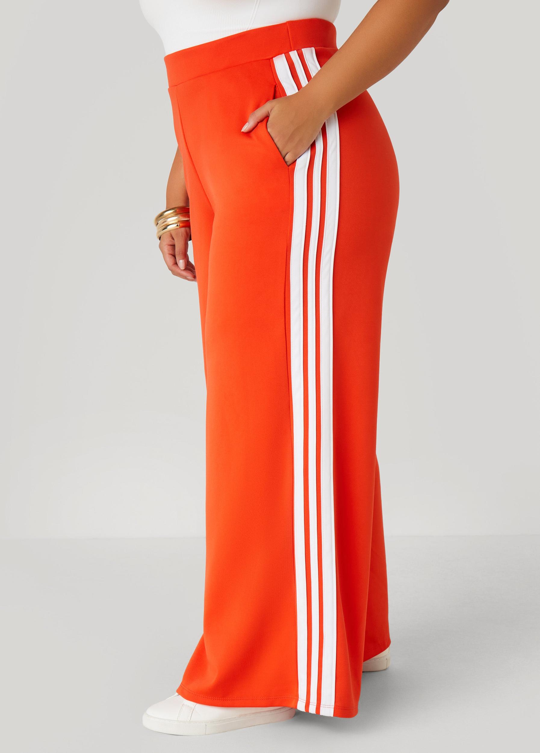 Striped Wide Leg Track Pants Product Image