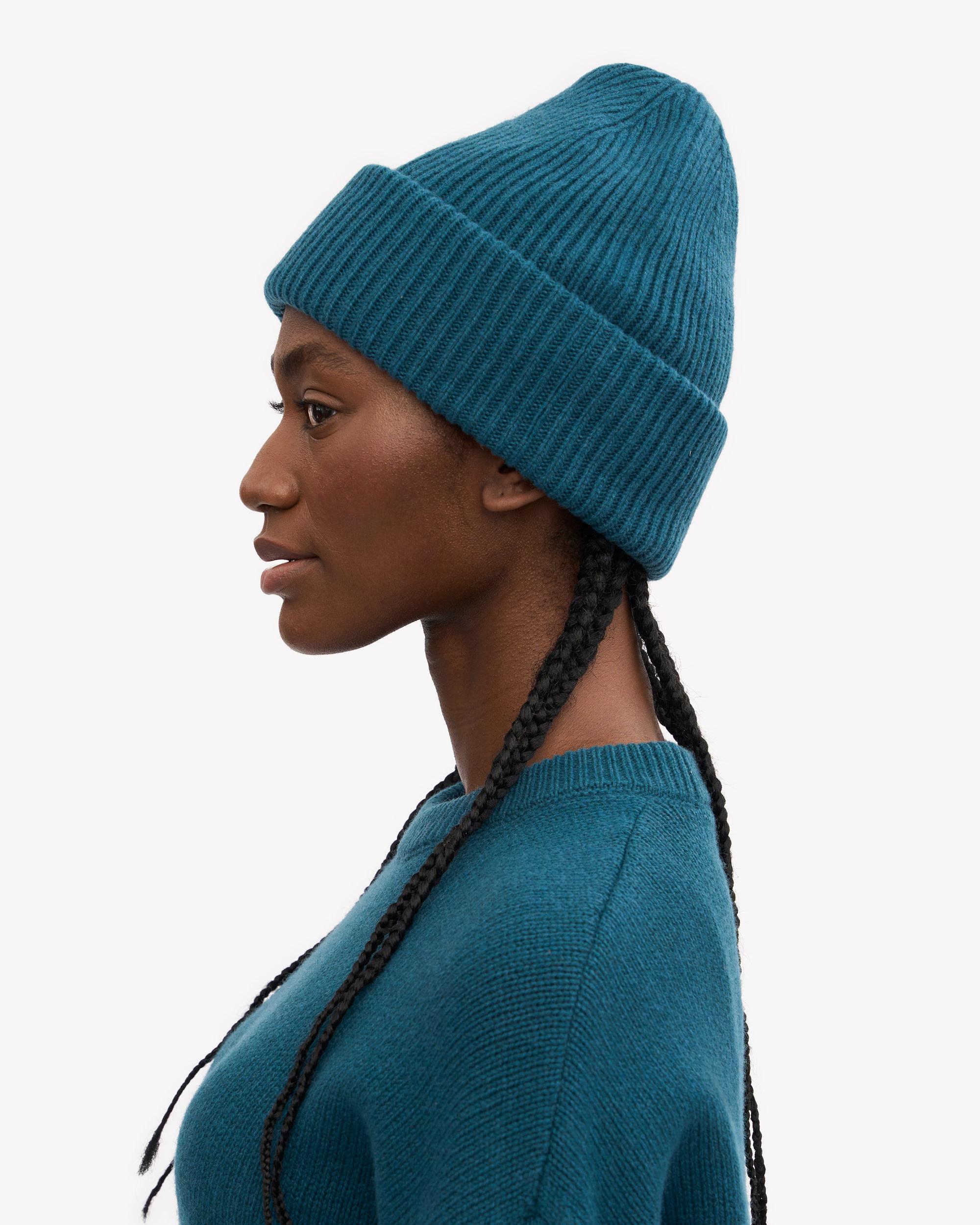 Merino Wool Hat - Emerald Green Product Image