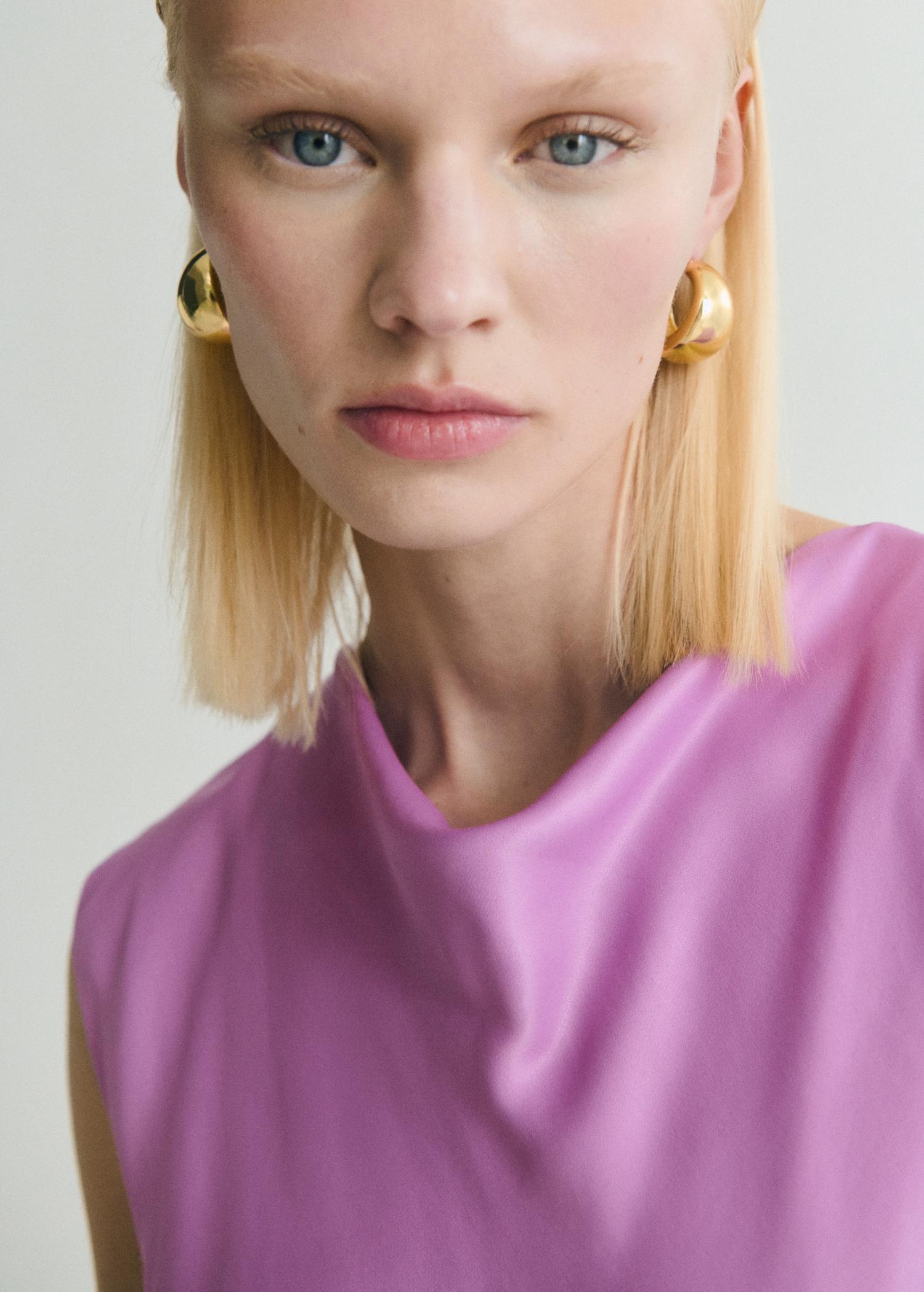 Satin midi dress - Women | MANGO USA Product Image