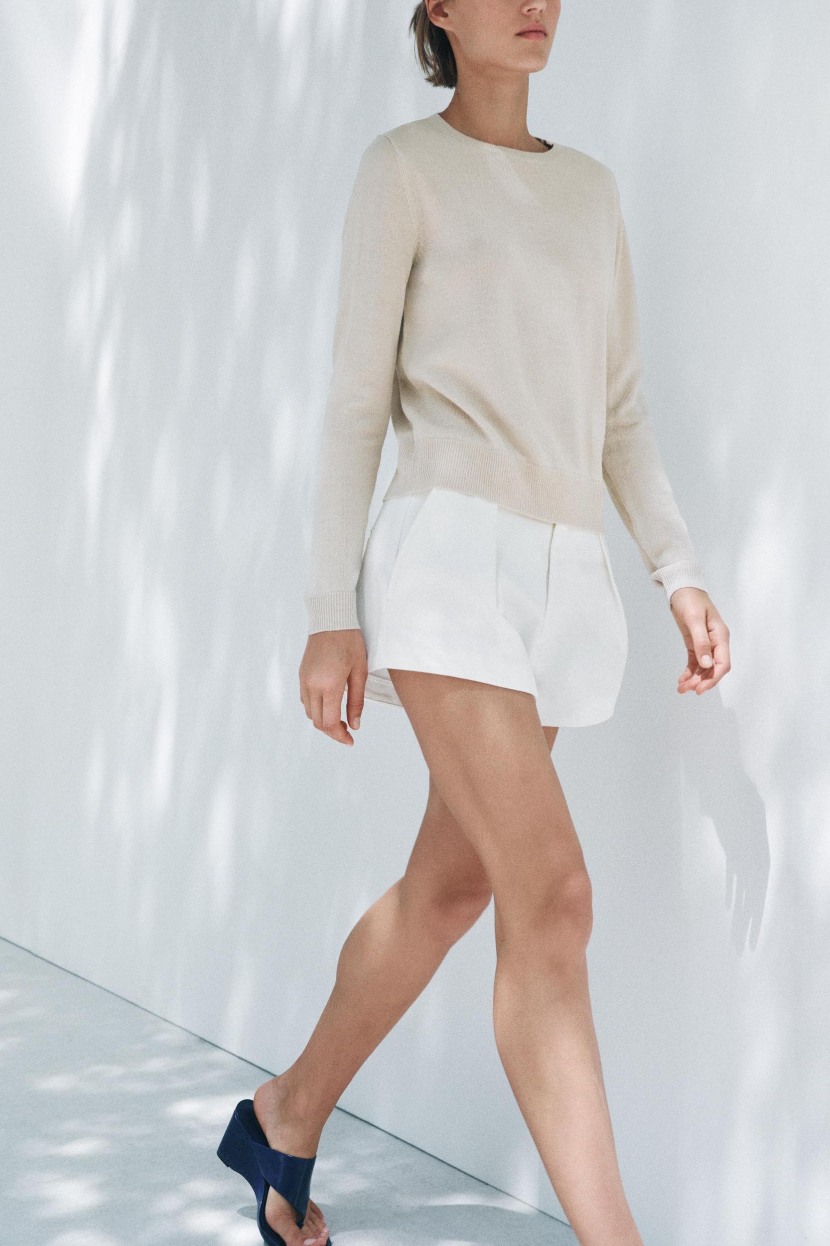 BASIC WOOL BLEND KNIT SWEATER Product Image