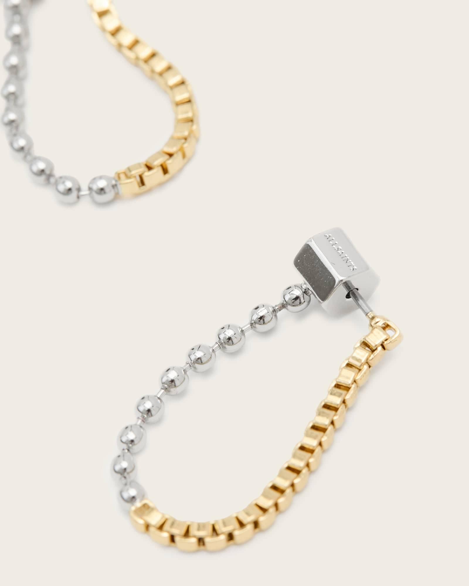 Ebby Hoop Earrings WARM SILVER | ALLSAINTS US Product Image