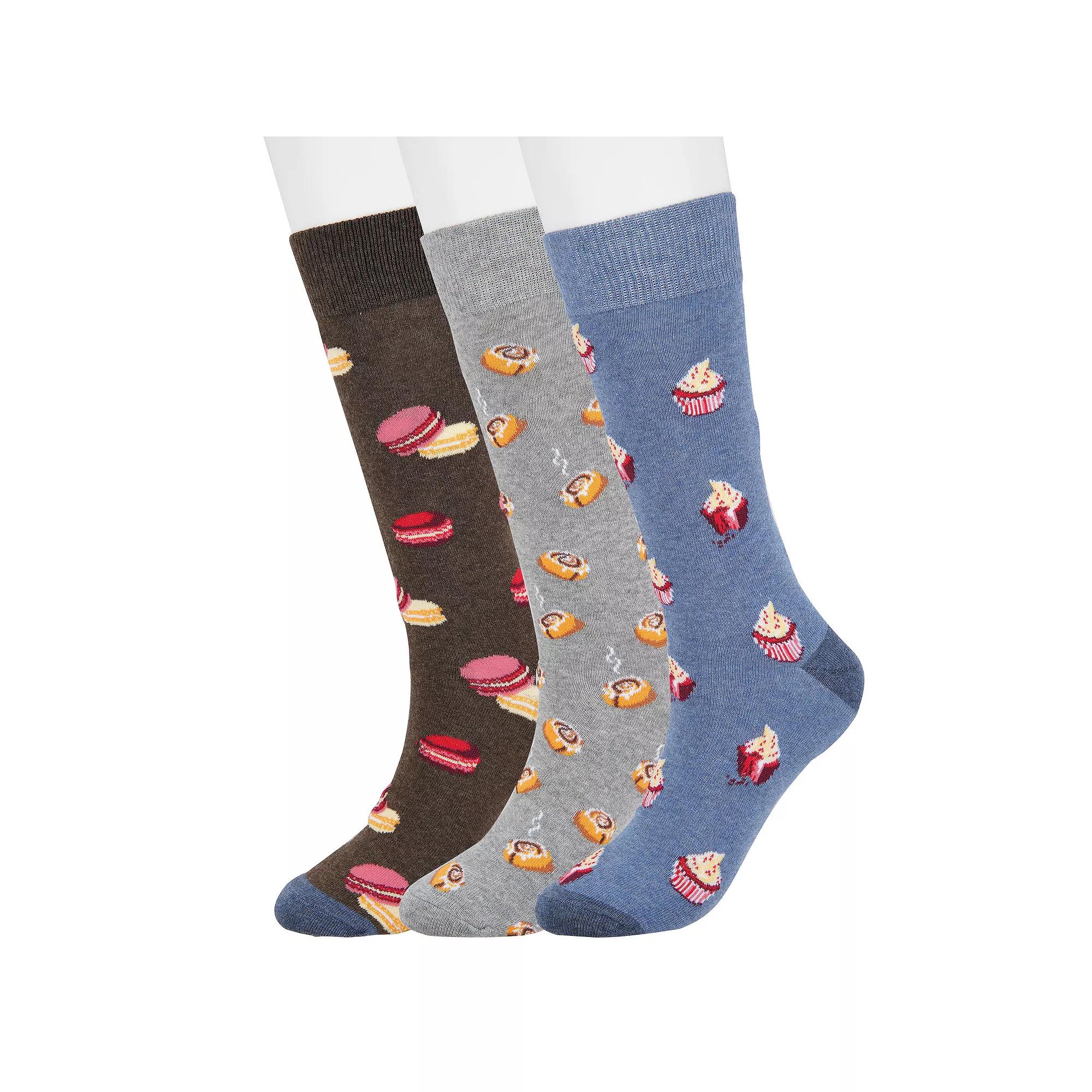 Men's Sonoma Goods For Life® 3-pack Mixed Novelty Socks, Autumn Bakery Product Image