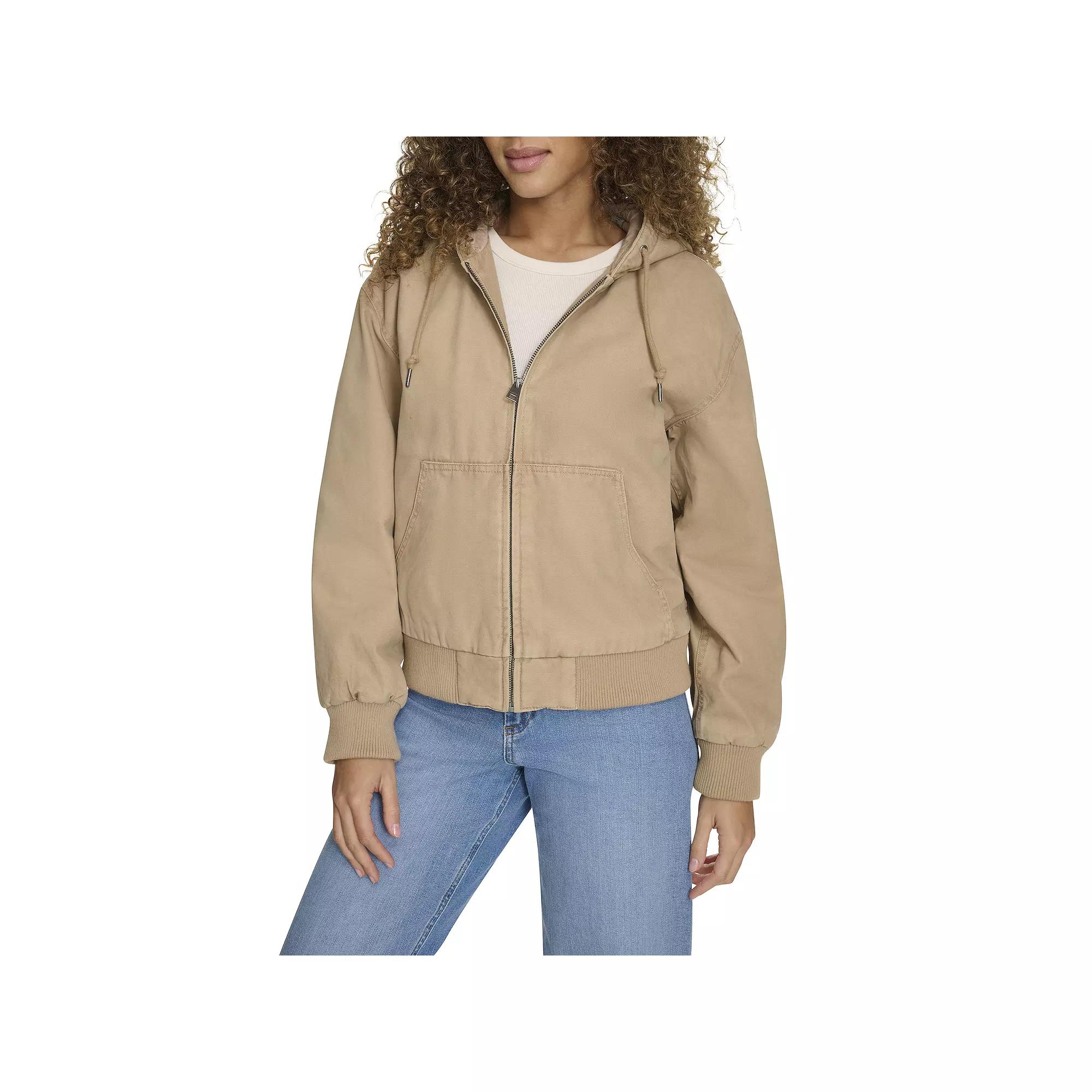 Womens Levis Quilted Lining Hoodie Bomber Jacket in Regular & Plus Size Product Image