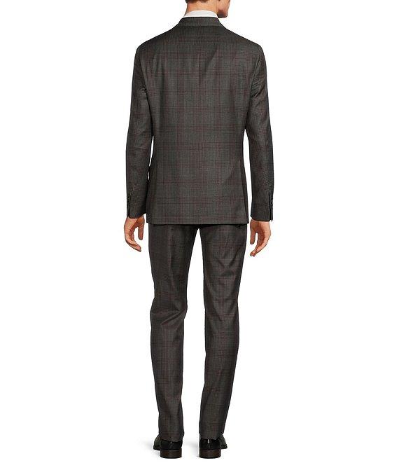Hickey Freeman Modern Fit Flat Front Solid Flannel 2-Piece Suit Product Image