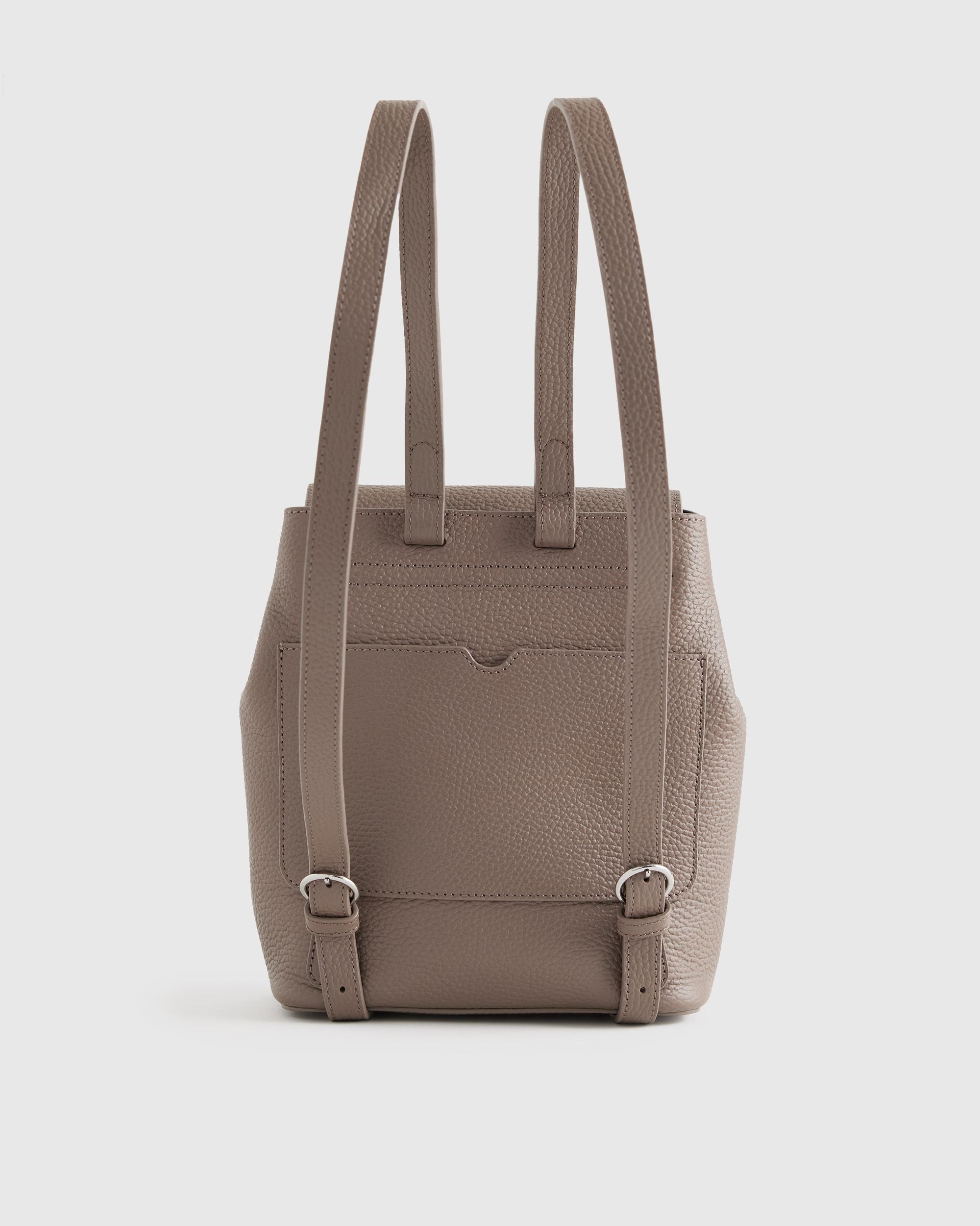 Quince | Women's Italian Leather Small Backpack in Mink Product Image
