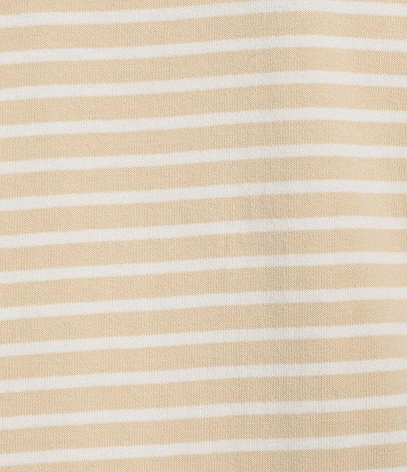 Southern Tide Demi Stripe Print Collared V-Neck Short Sleeve Cotton Polo A-Line Dress Product Image