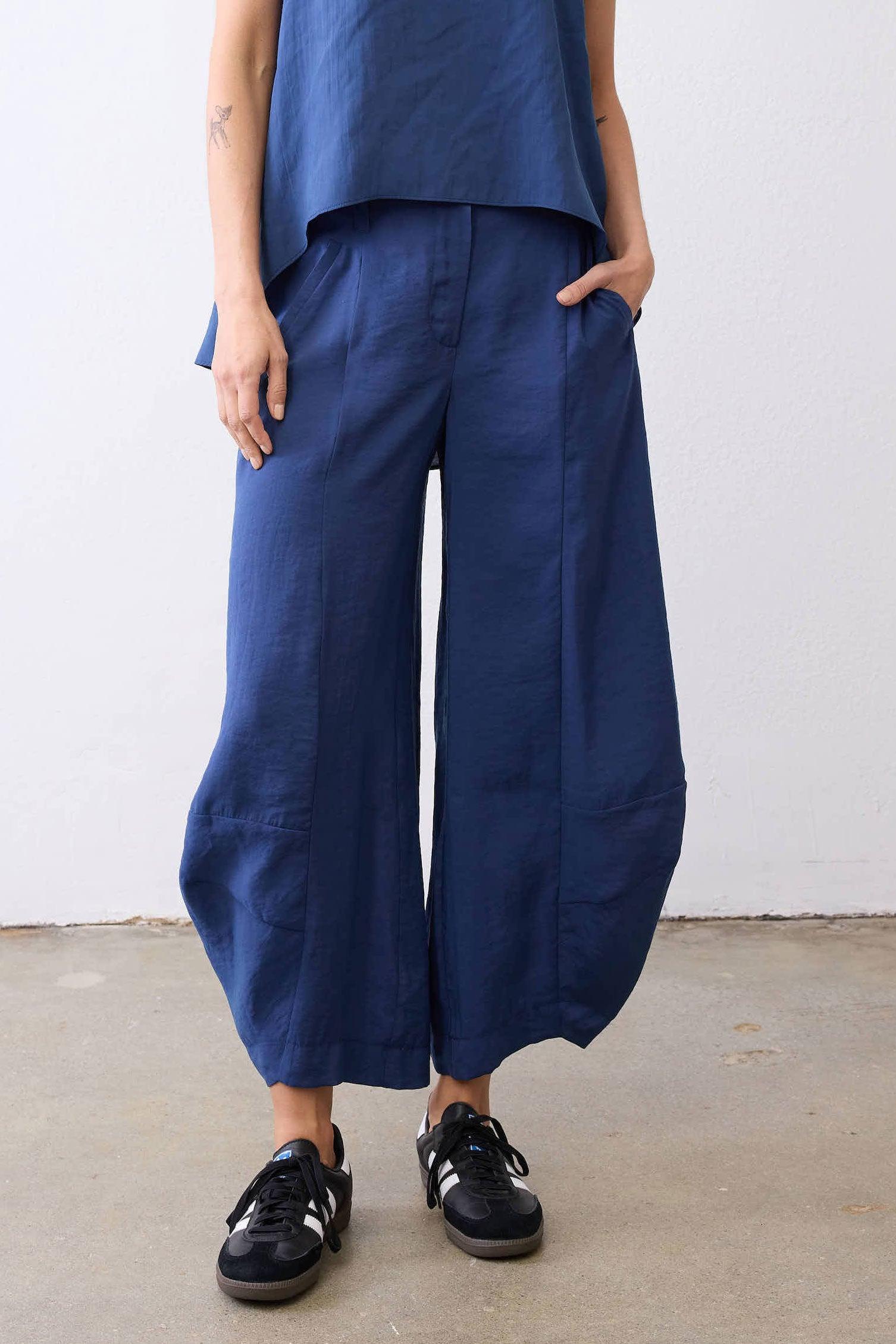 Not Your Average Wide Leg Light Poplin Pants Product Image