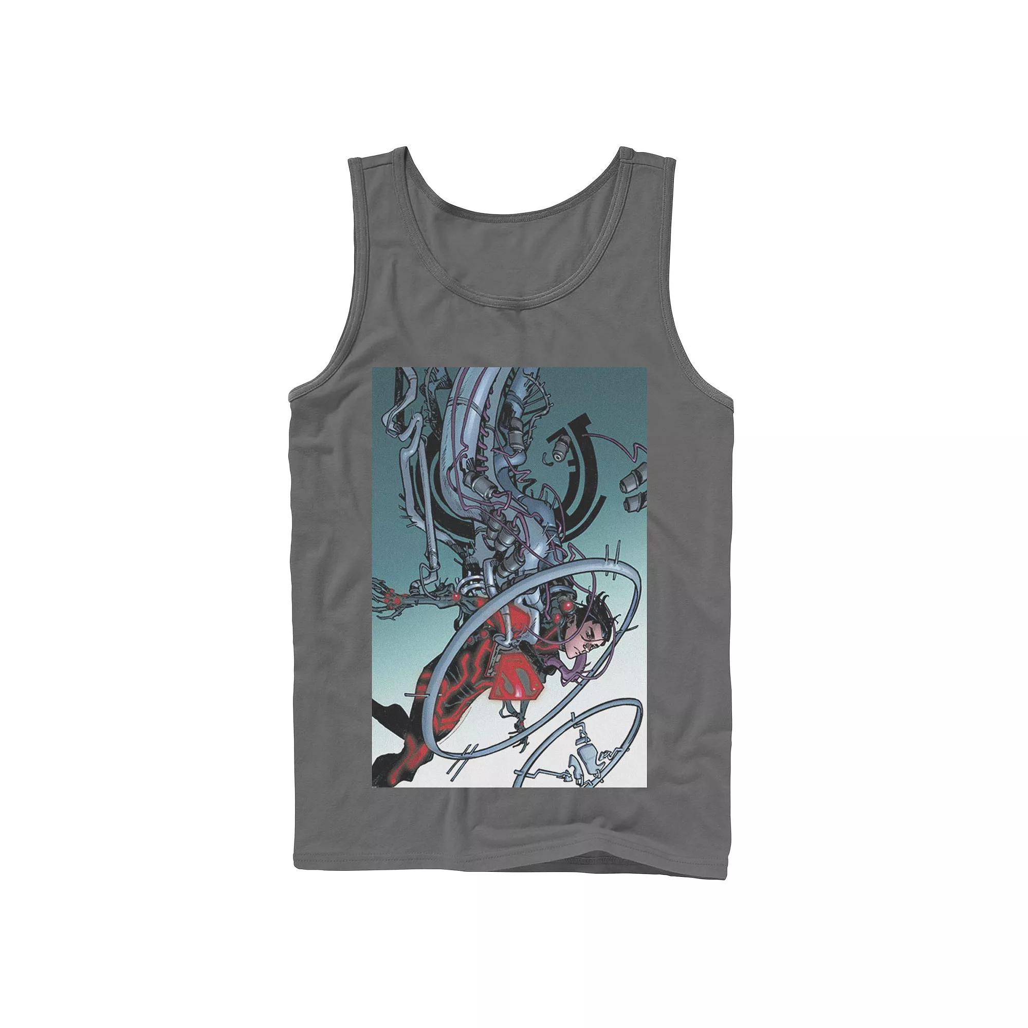 Men's DC Comics Superman Mechanics Comic Poster Tank Top,  Product Image