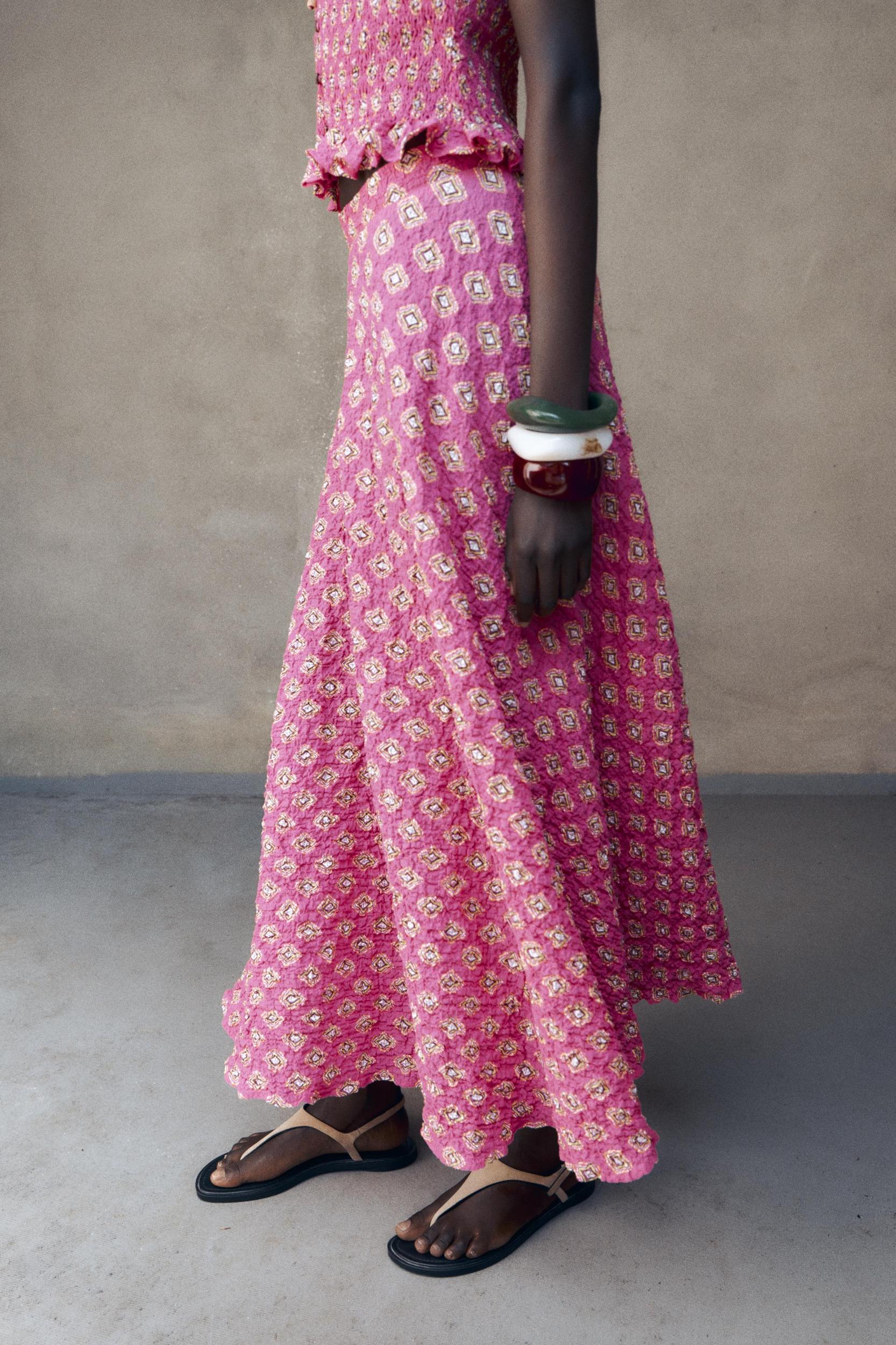 PRINTED MIDI SKIRT Product Image