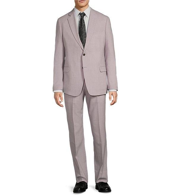 Armani Exchange Slim Fit Solid Flat Front 2-Piece Suit Product Image
