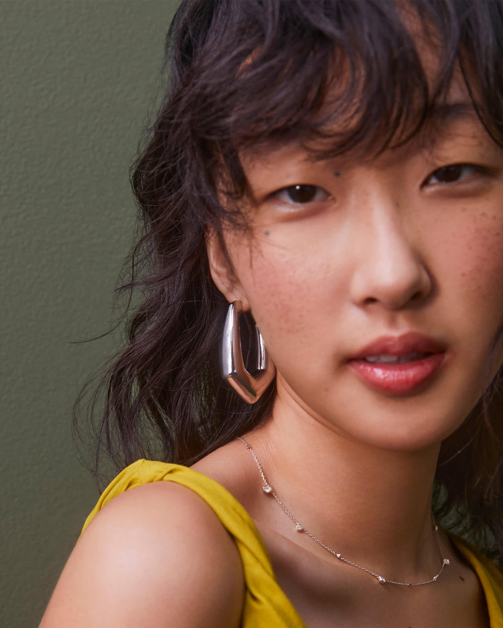 Kaia Silver Hoop Earrings Product Image