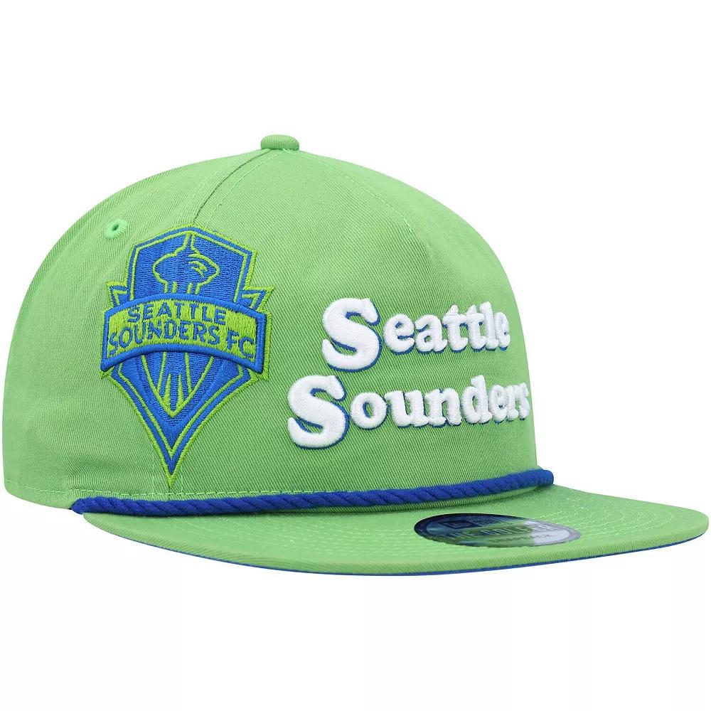 Men's New Era Rave Green Seattle Sounders FC Heritage The Golfer Snapback Hat Product Image
