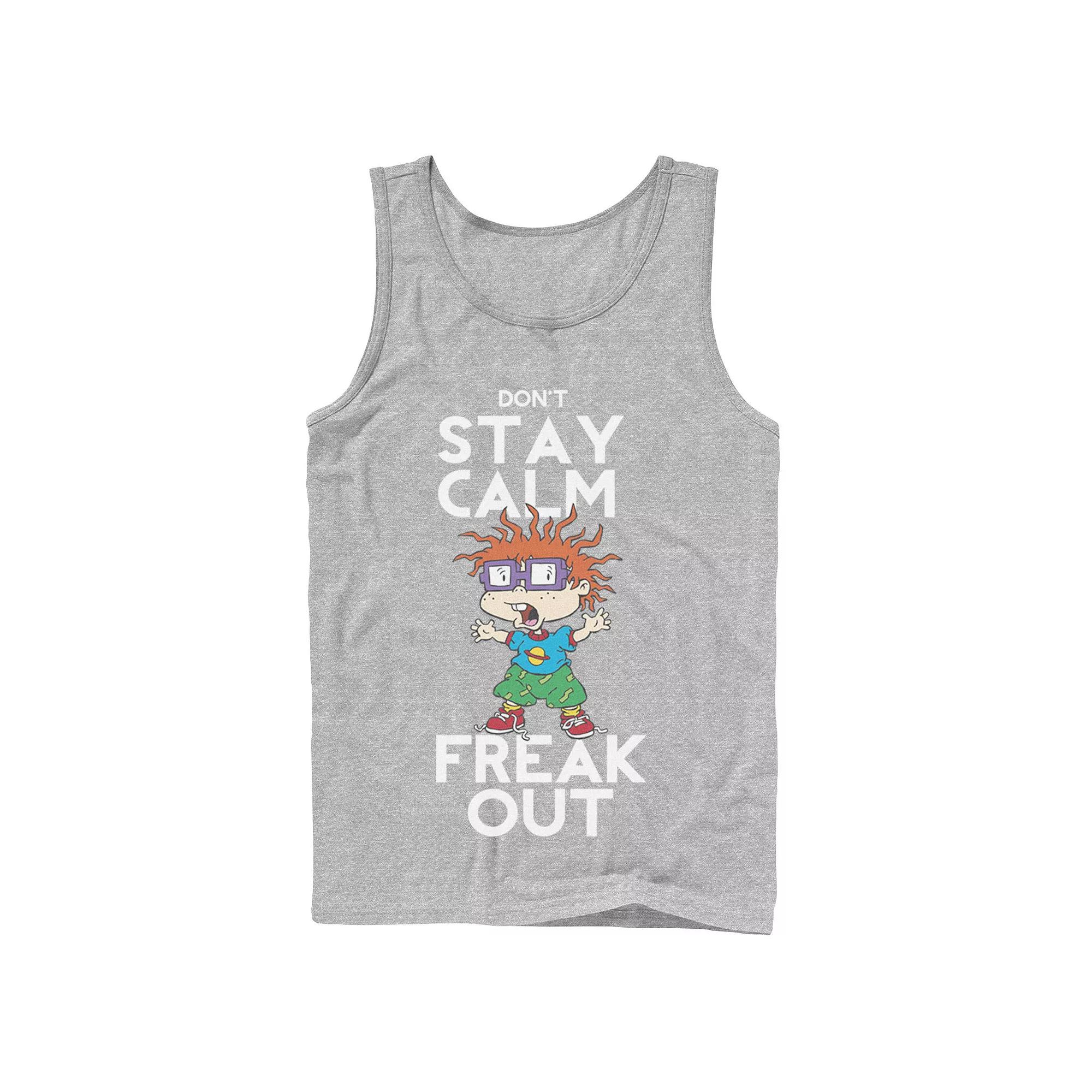 Men's Nickelodeon Rugrats Chuckie Don't Stay Calm Freak Out Graphic Tank Top,  Product Image