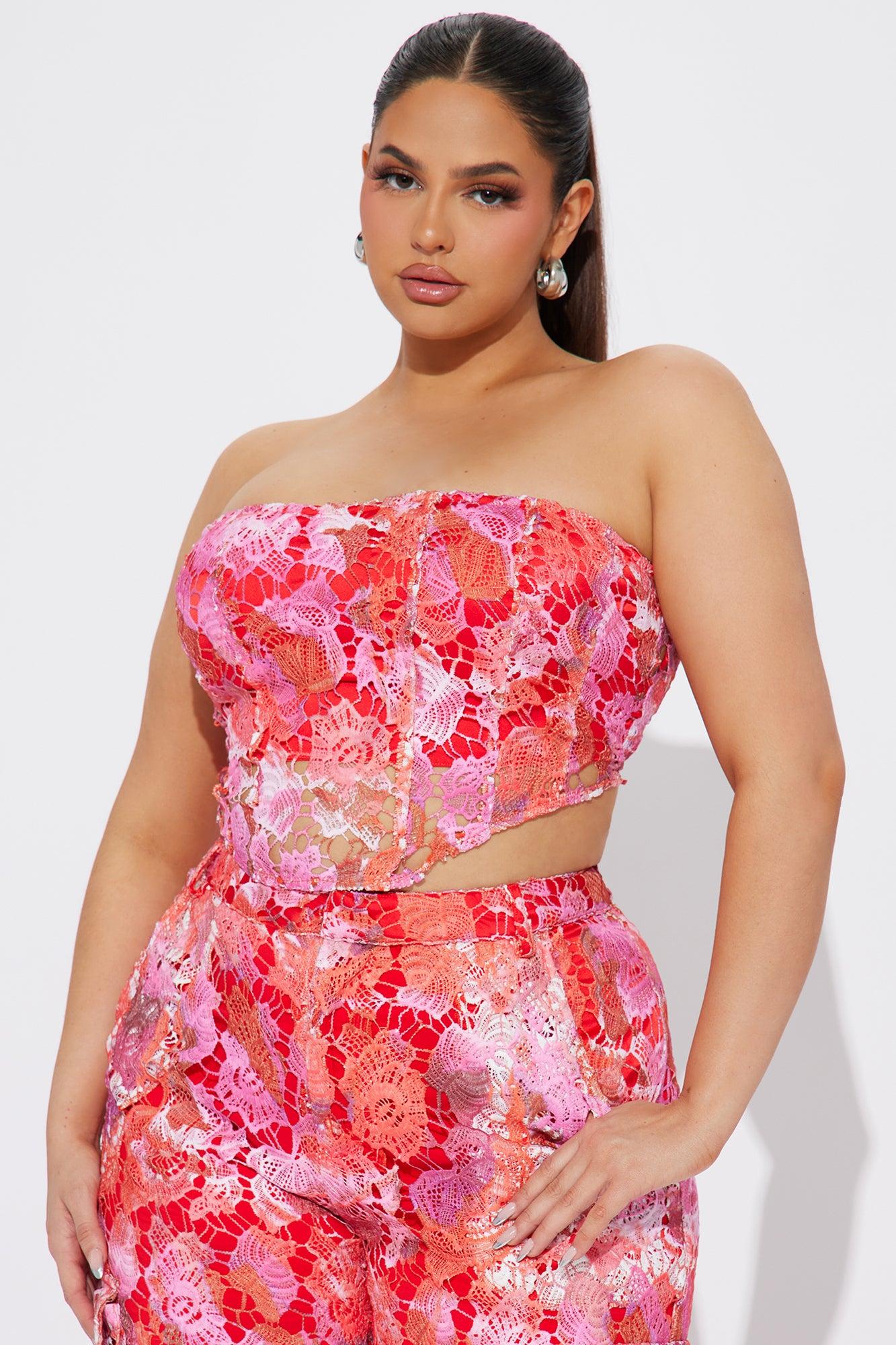 Rosy Babe Pant Set - Pink/combo Product Image