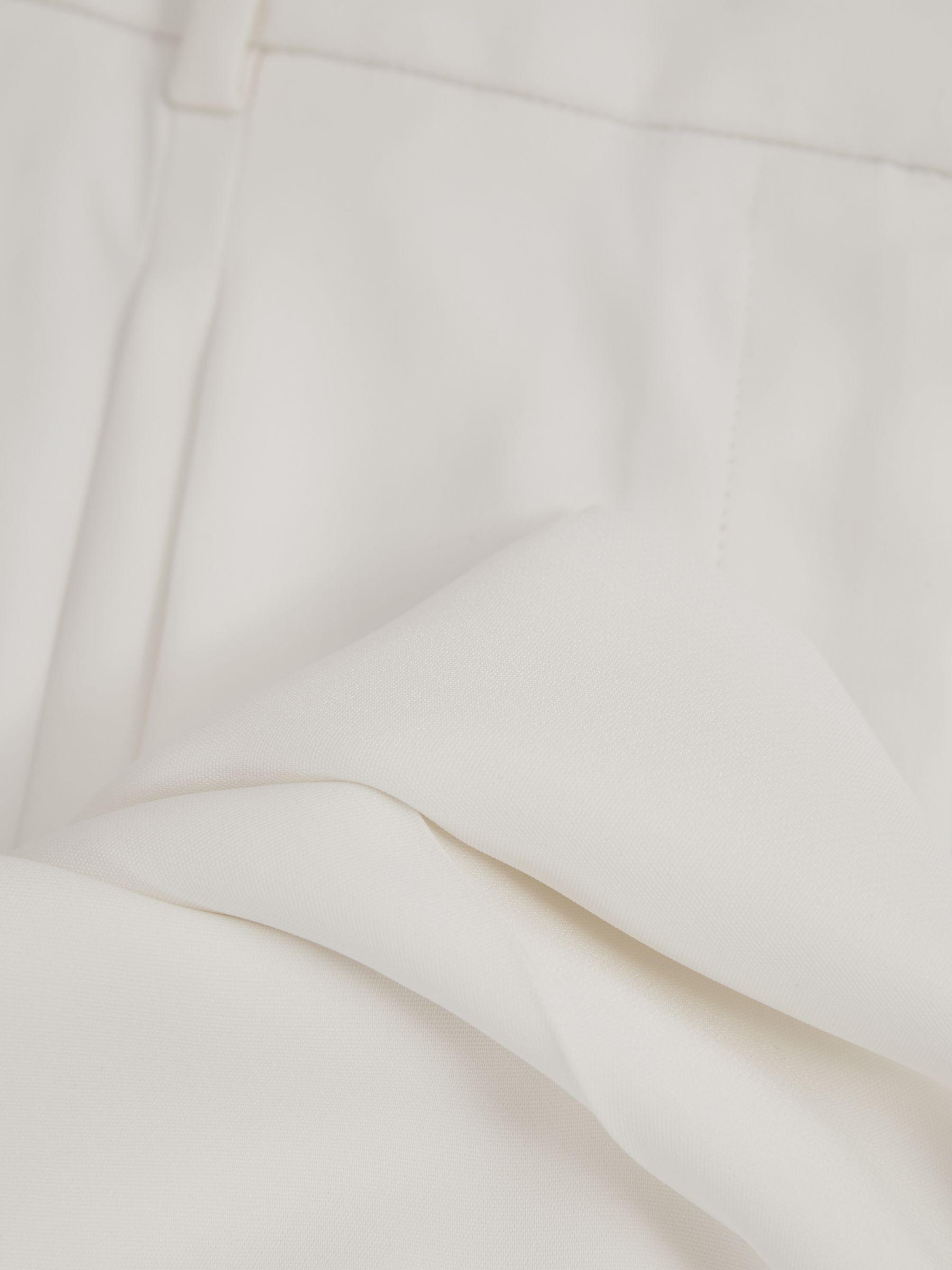 Double Pleat Wide Leg Tux Trousers in Cream Product Image