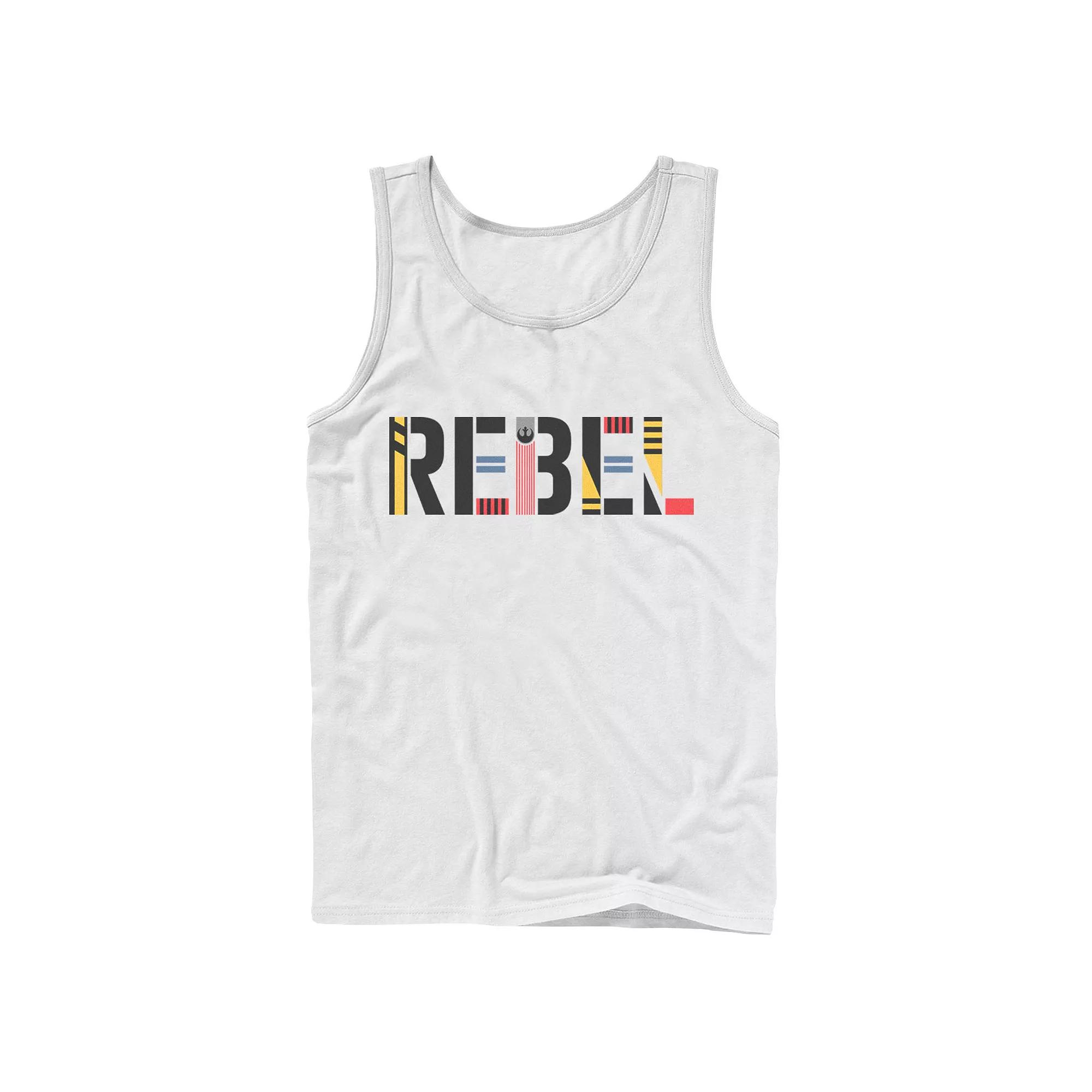 Men's Star Wars The Rise of Skywalker Rebel Text Tank Top,  Product Image