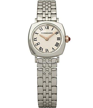 Mens Unisex FERRAGAMO Soft Square Stainless Steel Bracelet Watch/23MM Product Image