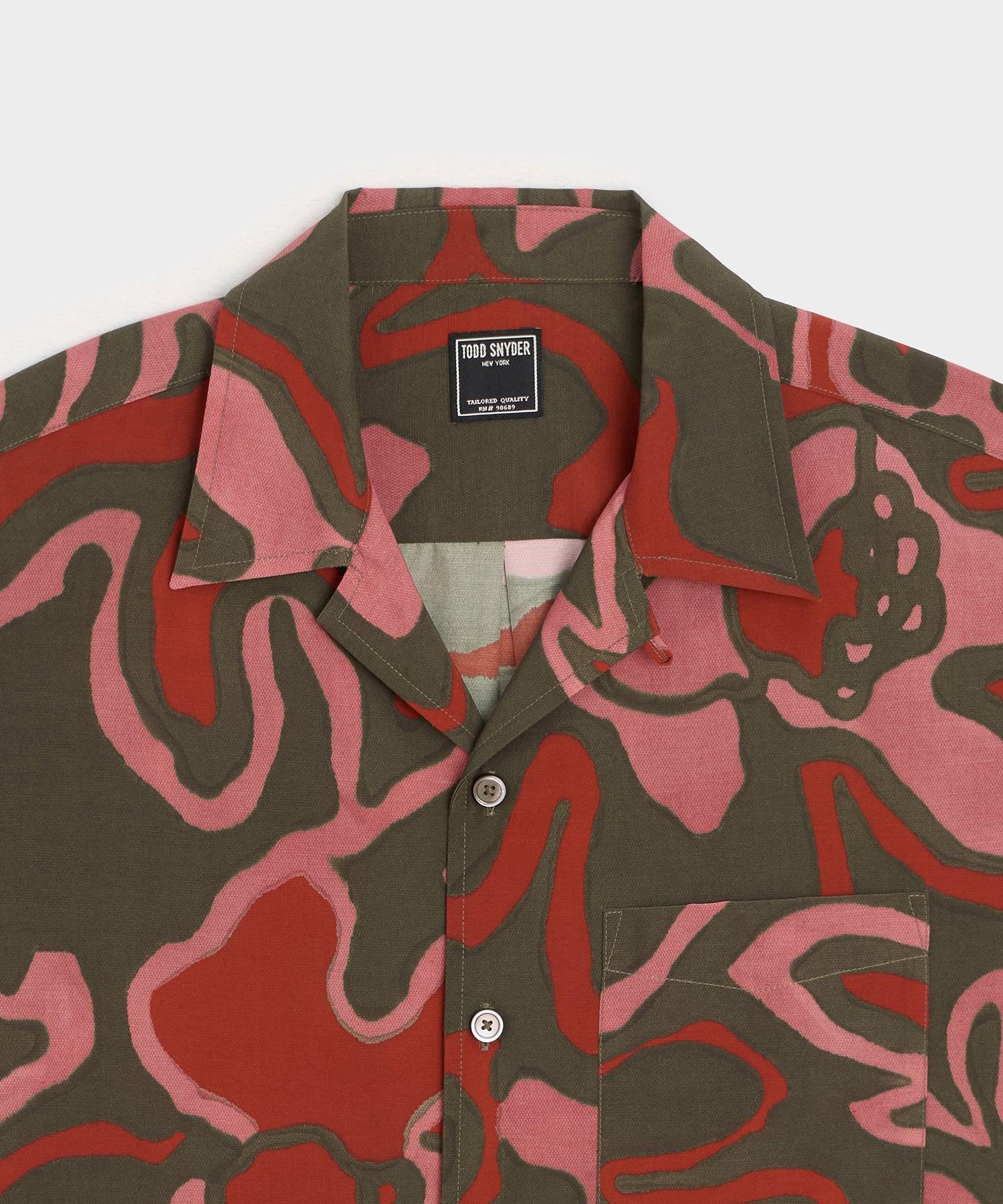 Cropped Silk-Cotton Camp Collar Shirt Product Image