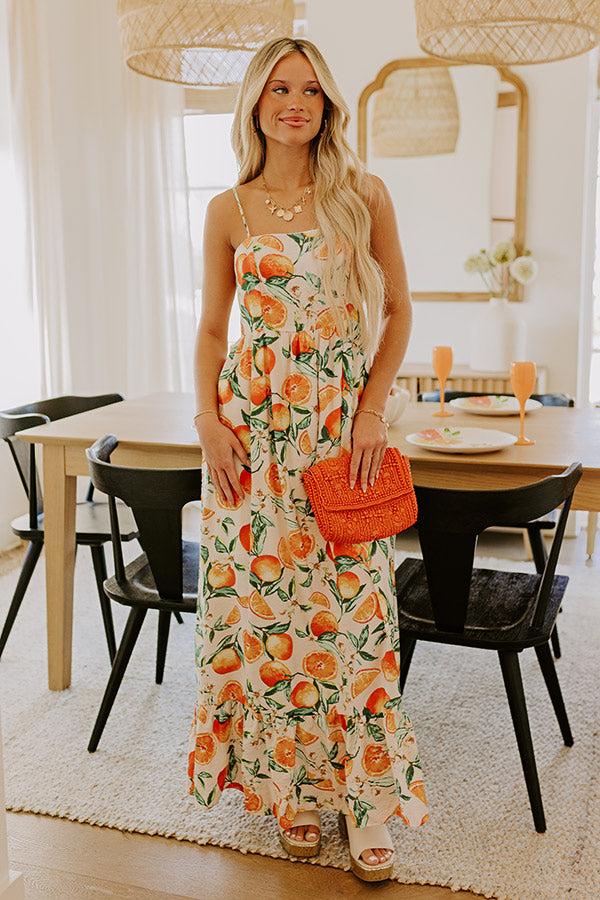 On Holiday Maxi Dress in Orange Product Image