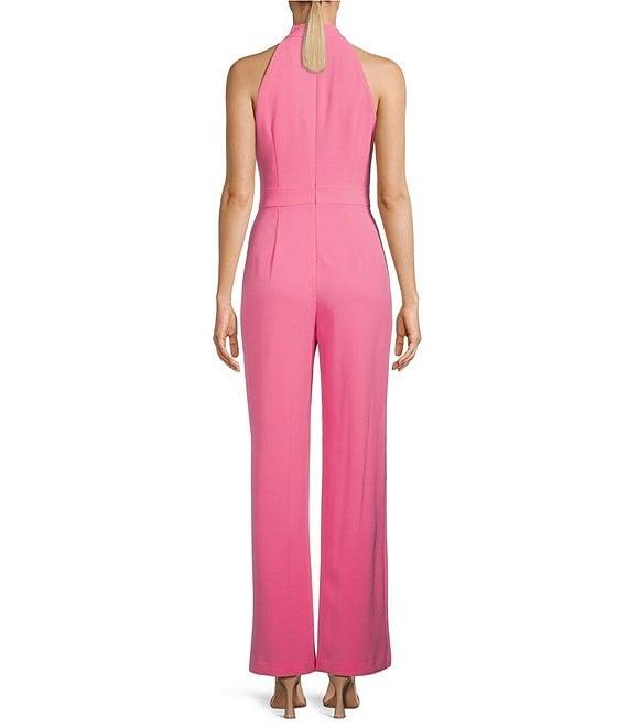 Vince Camuto Sleeveless Bow Tie Mock Neck Jumpsuit Product Image