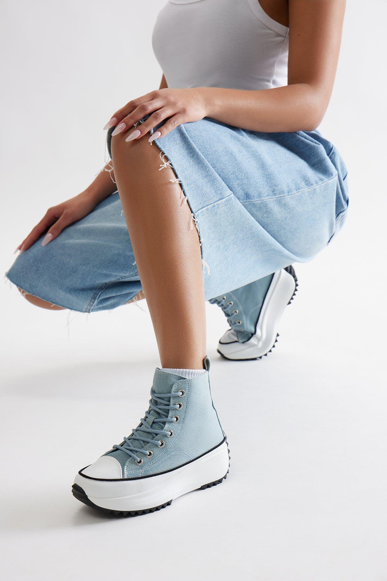Bailey High Cut Sneakers - Denim Product Image