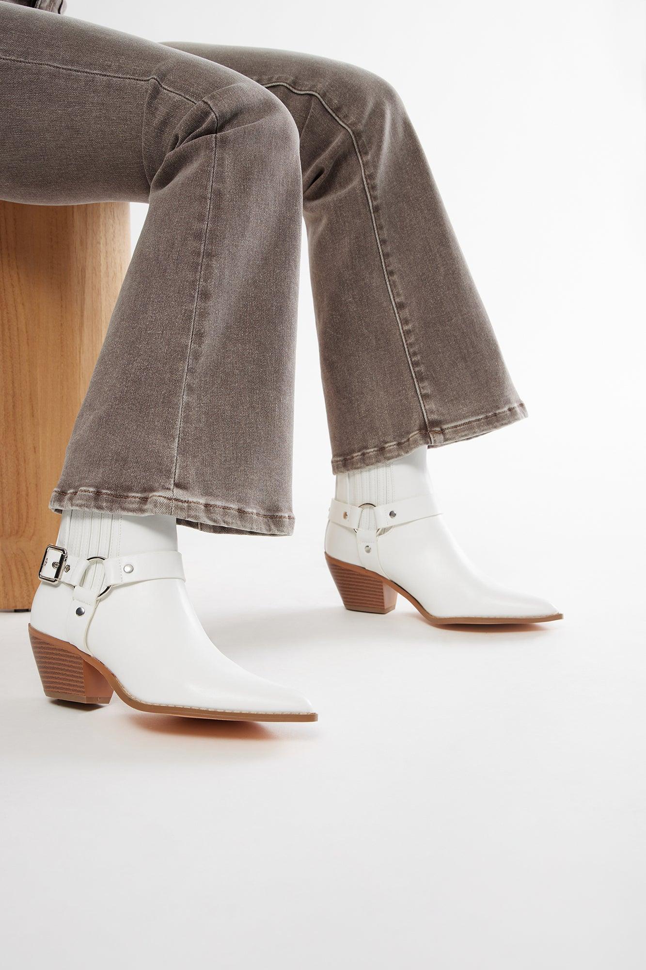 Reyes Hardware Booties - White Product Image